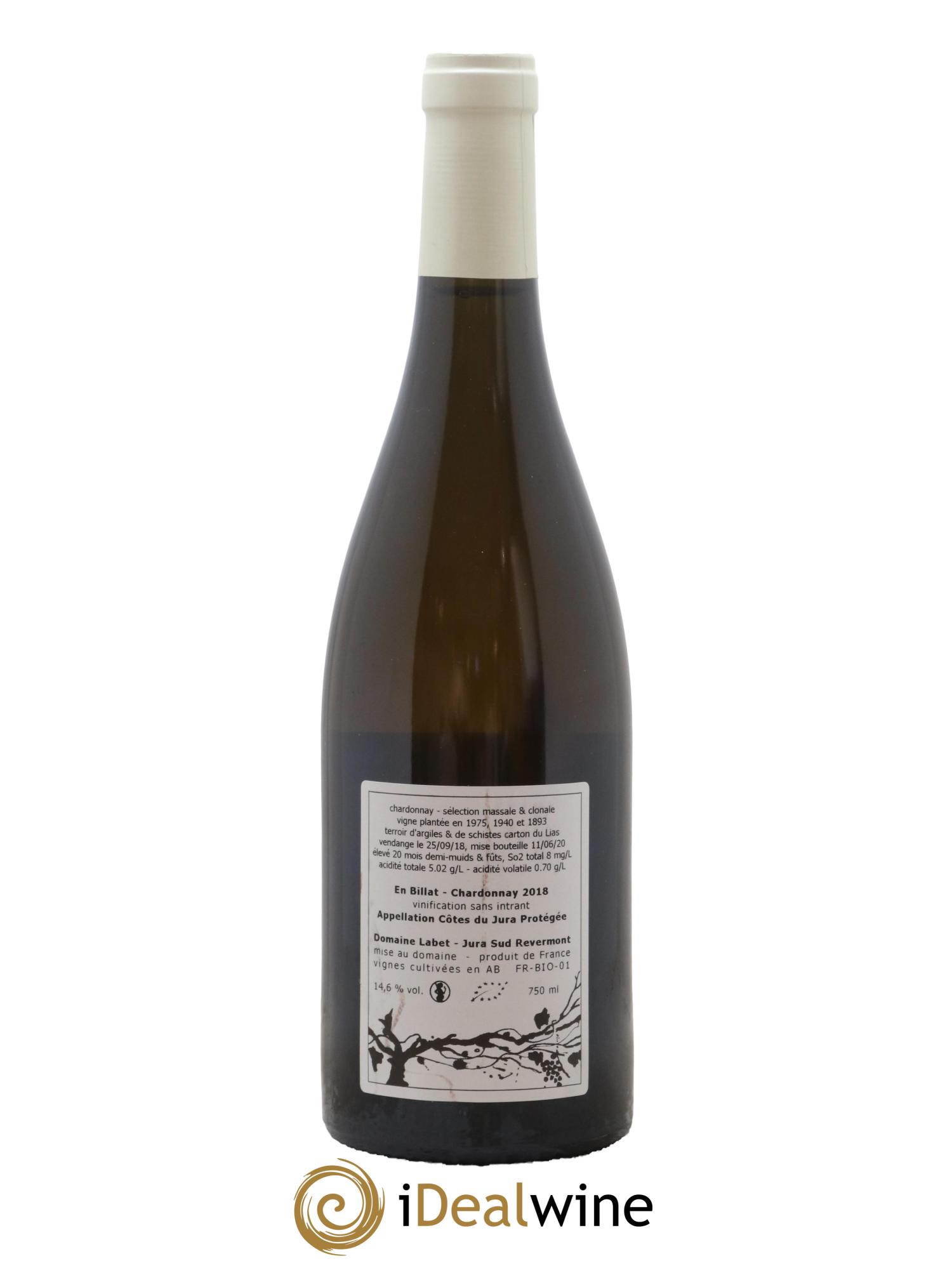 Côtes du Jura Chardonnay En Billat Labet (Domaine) 2018 - Lot de 1 bouteille - 1