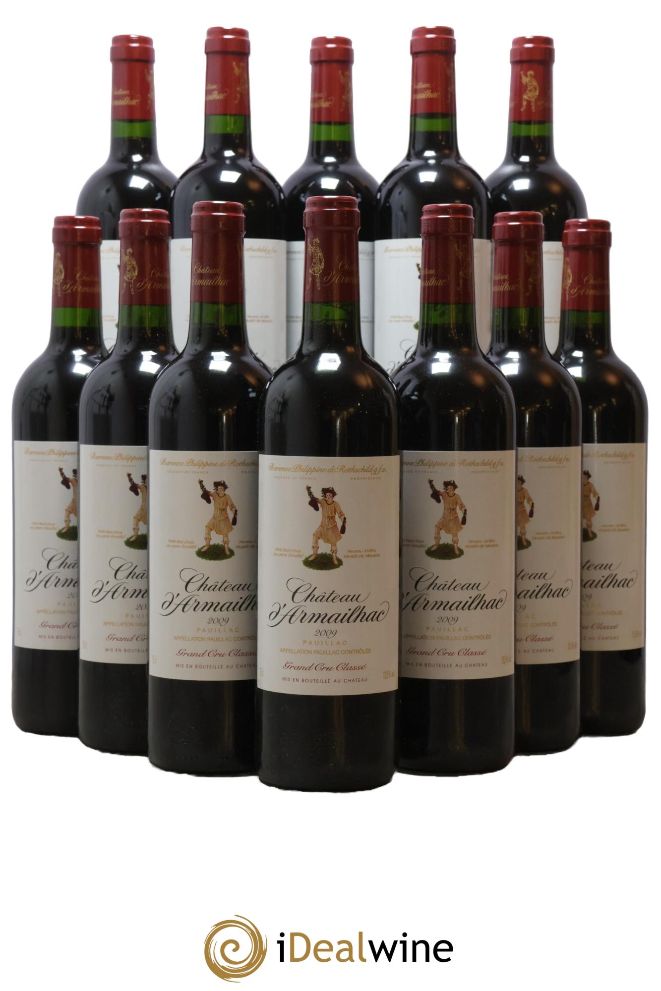 Château d' Armailhac - Mouton Baron(ne) Philippe 5ème Grand Cru Classé 2009 - Lot of 12 bottles - 0