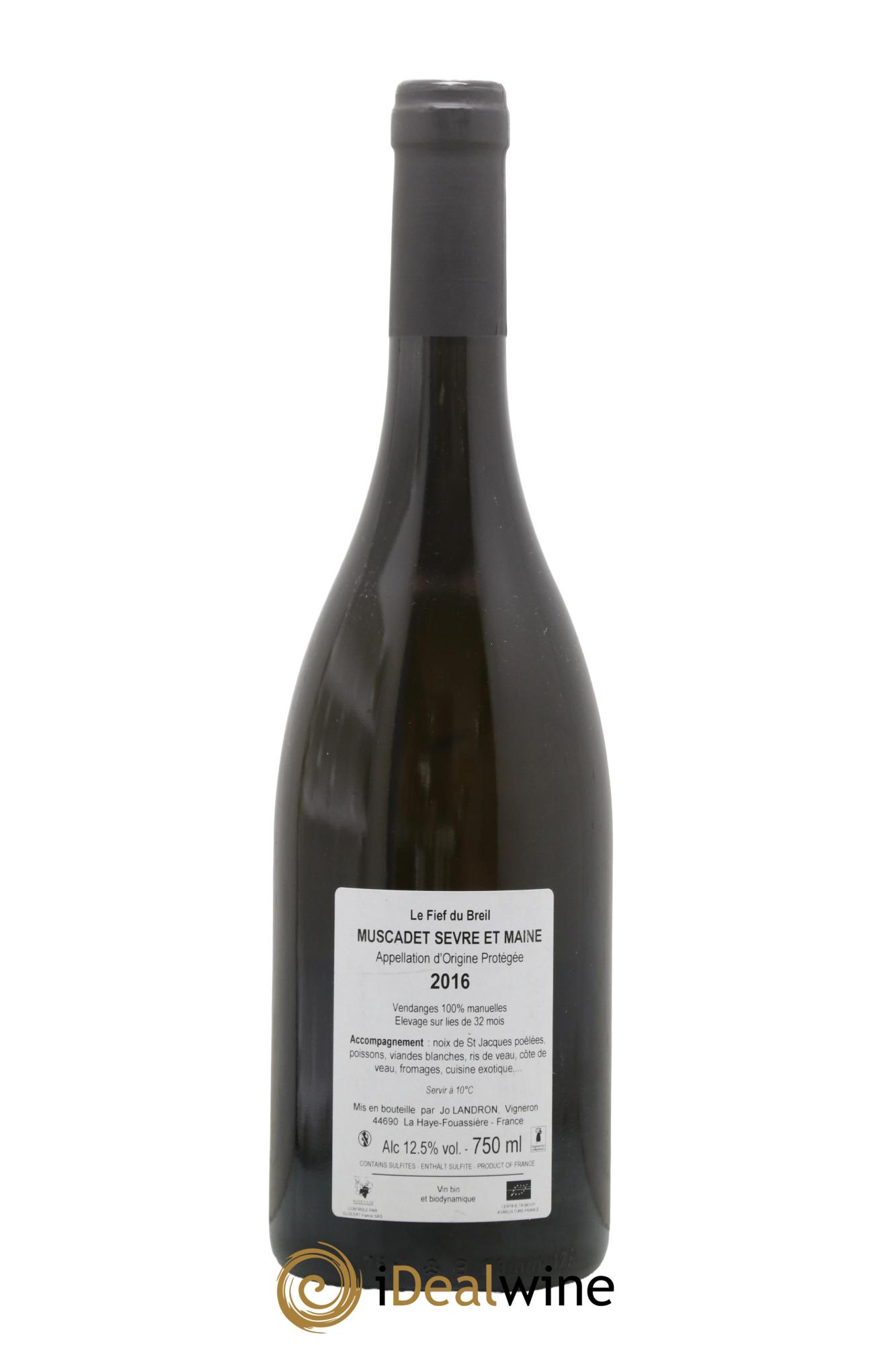 Muscadet-Sèvre-et-Maine Le Fief du Breil Jo Landron 2016 - Lotto di 1 bottiglia - 1