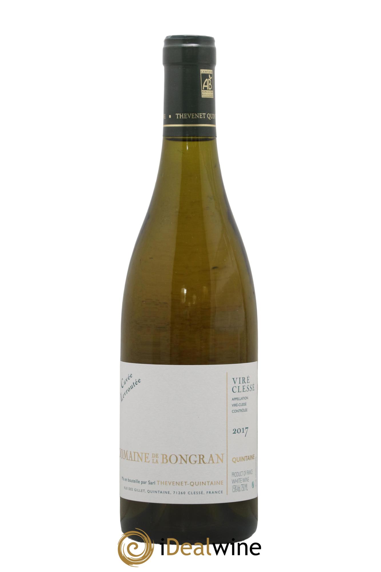 Viré-Clessé Cuvée Levroutée Domaine de la Bongran (J.Thevenet) 2017 - Lot de 1 bouteille - 0