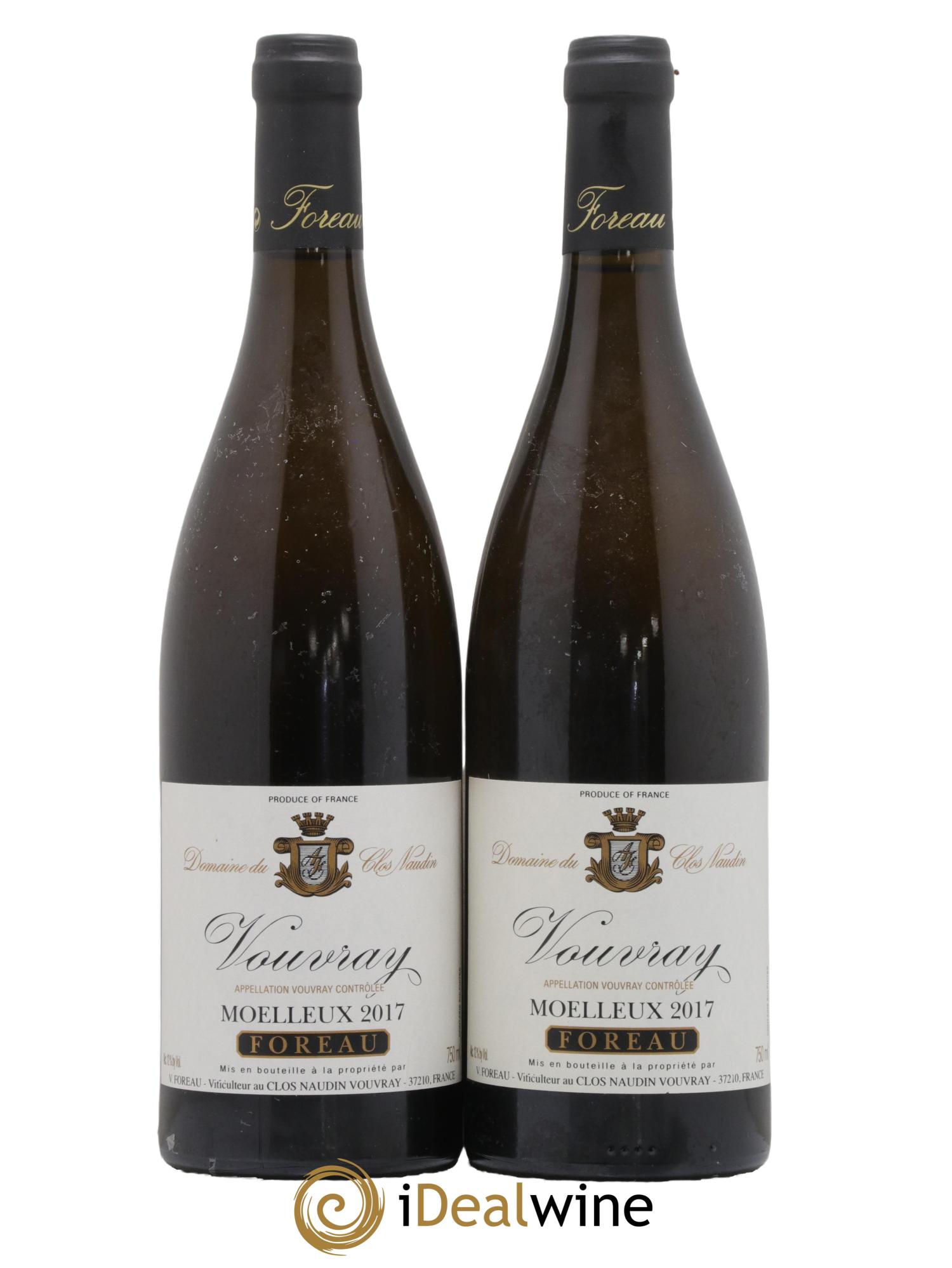 Vouvray Moelleux Clos Naudin - Philippe Foreau 2017 - Lotto di 2 bottiglie - 0