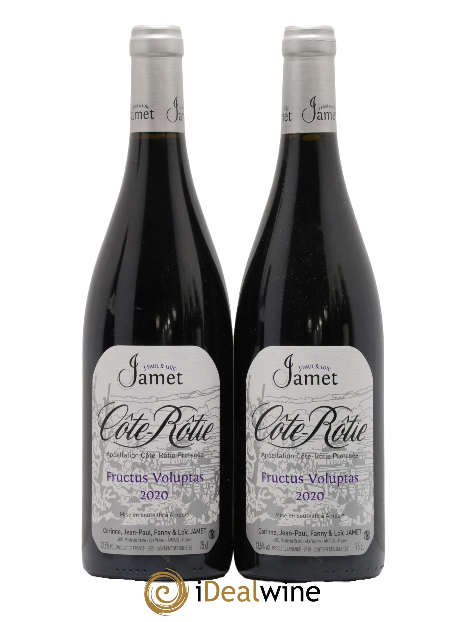 Côte-Rôtie Fructus Voluptas Jamet (Domaine) 2020 - Lotto di 2 bottiglie - 0