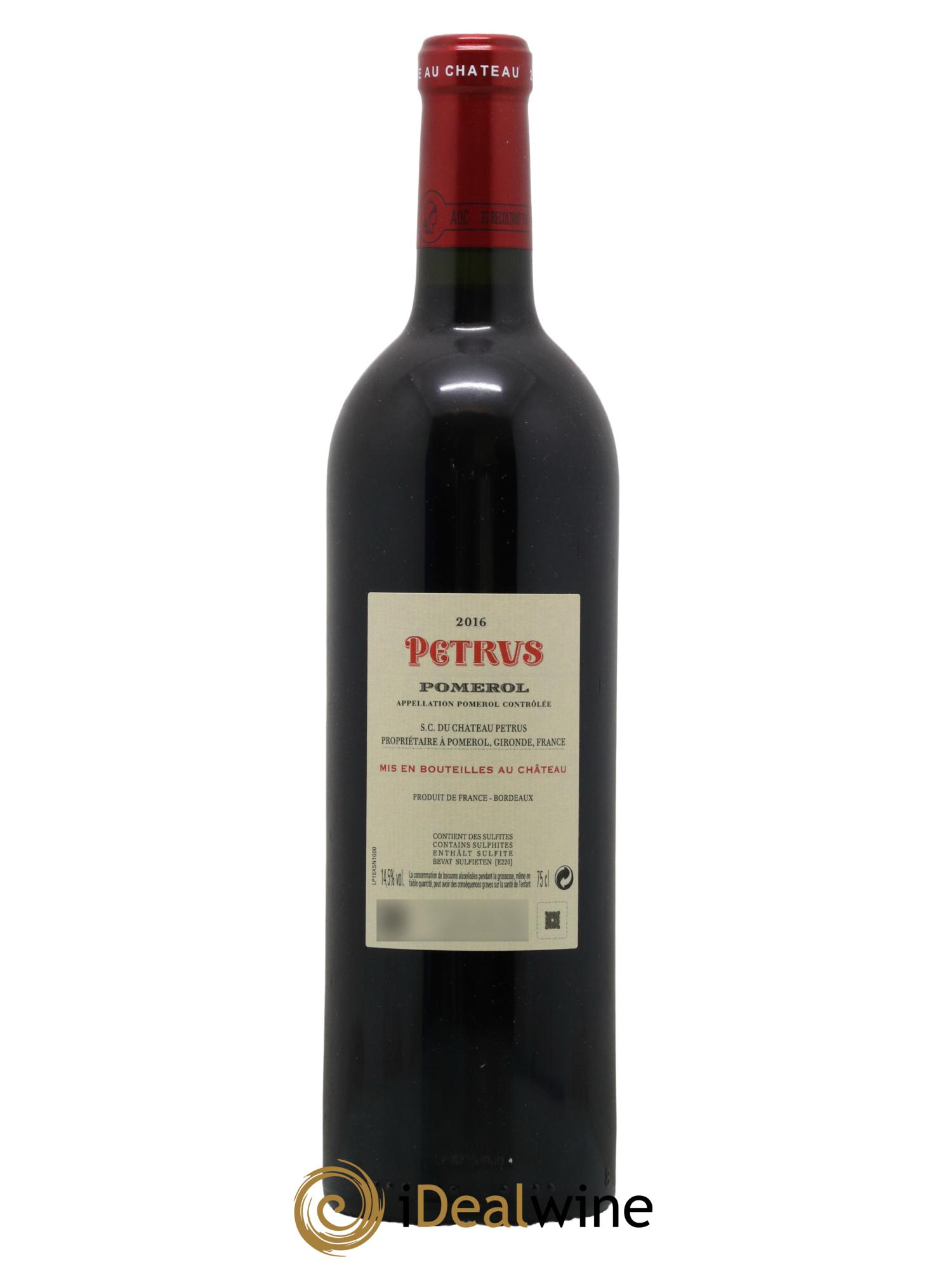 Petrus 2016 - Lot de 1 bouteille - 2
