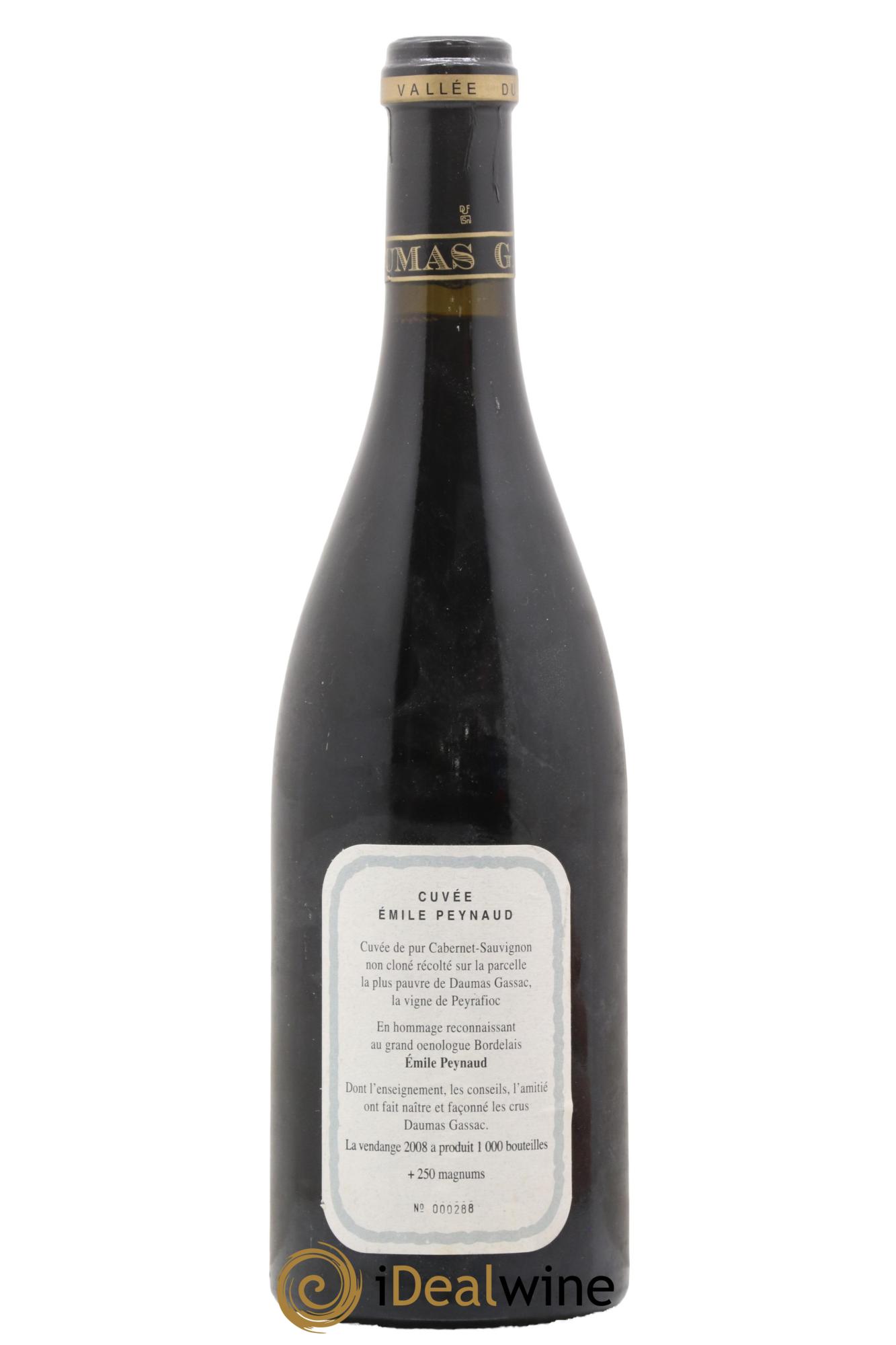 IGP Pays d'Hérault Mas de Daumas Gassac Cuvée Emile Peynaud Famille Guibert de La Vaissière 2008 - Lot de 1 bouteille - 1