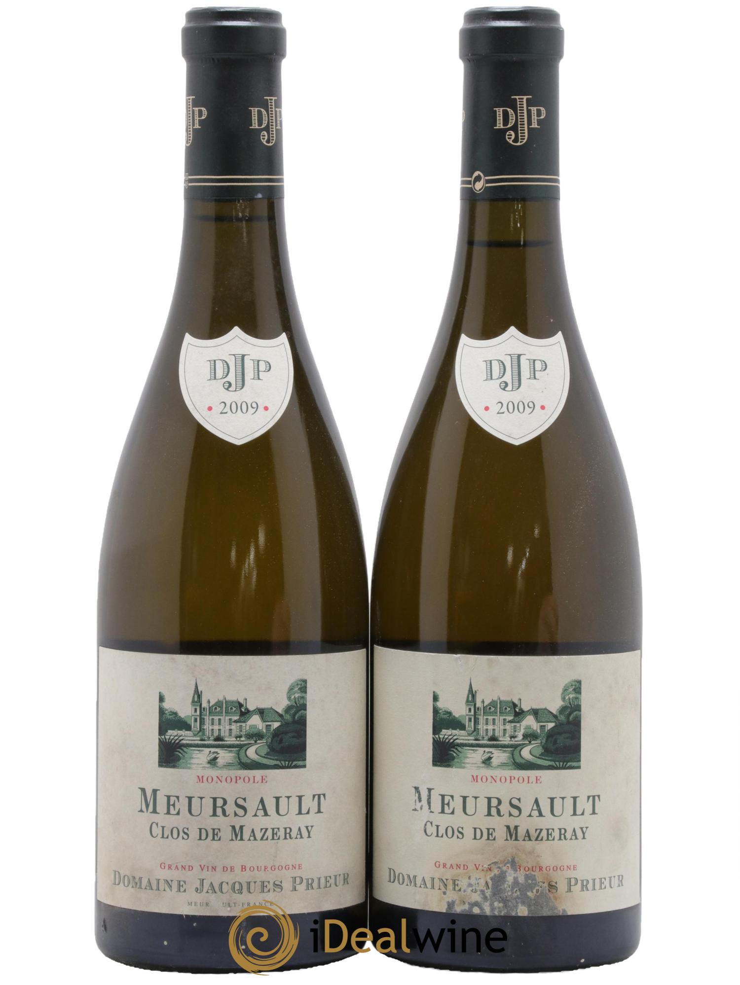 Meursault Clos de Mazeray Monopole Jacques Prieur (Domaine) 2009 - Lot de 2 bouteilles - 0