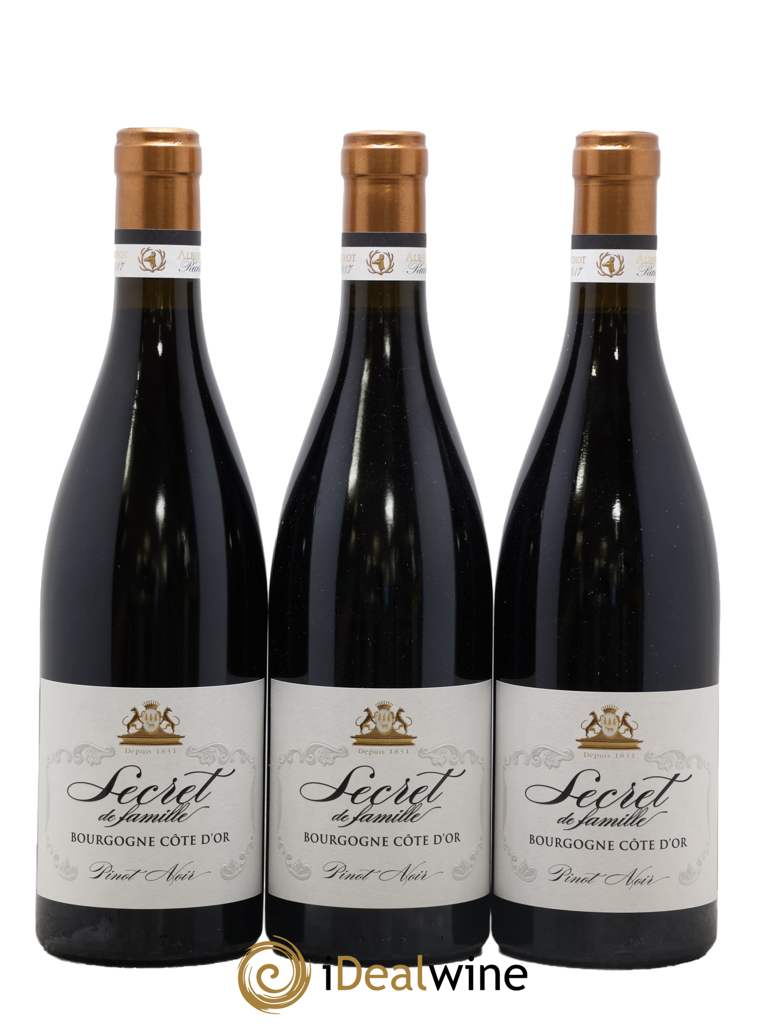 Bourgogne Pinot Noir Secret de famille Albert Bichot 2017 - Lotto di 3 bottiglie - 0