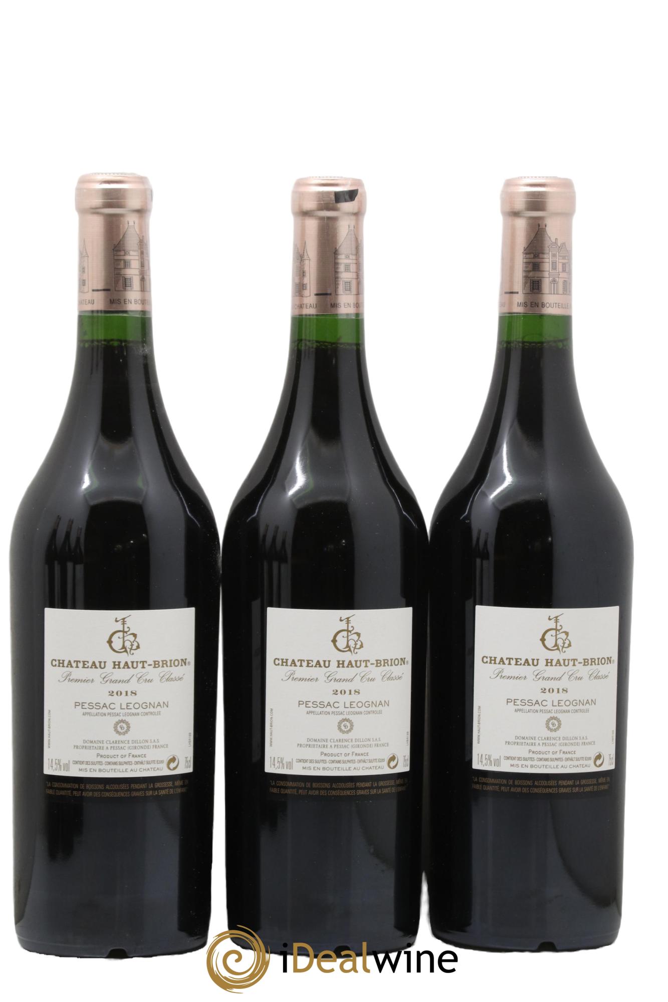 Château Haut Brion 1er Grand Cru Classé 2018 - Lot de 6 bouteilles - 2
