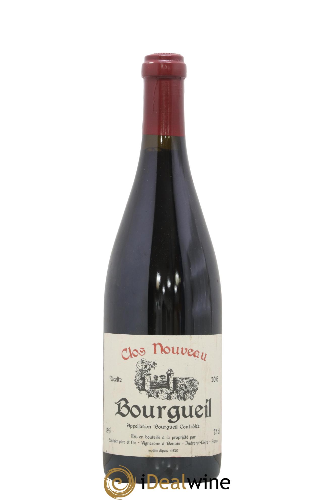 Bourgueil Clos Nouveau Domaine du Bel Air 2016 - Lot de 1 bouteille - 0