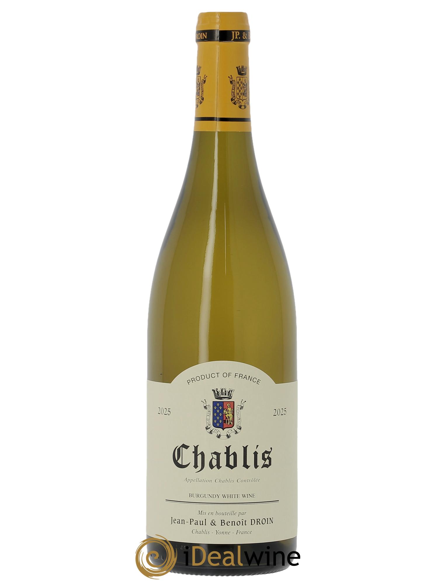 Chablis Jean-Paul & Benoît Droin (Domaine) 2025 - Lot de 1 bouteille - 0