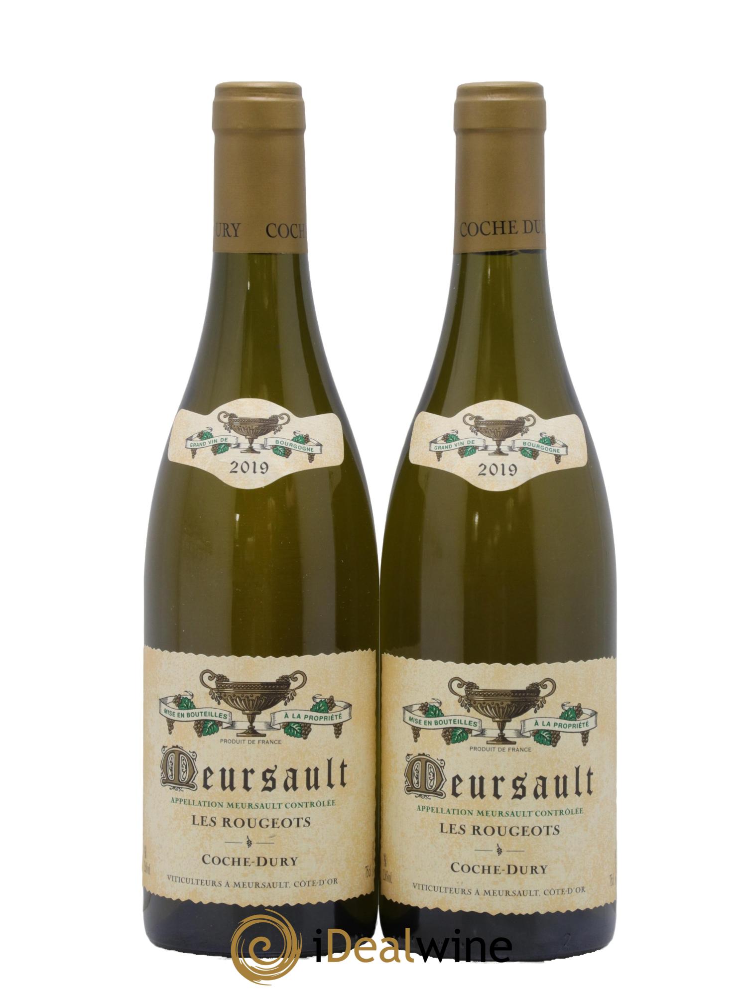 Meursault Les Rougeots Coche Dury (Domaine) 2019 - Posten von 2 Flaschen - 0