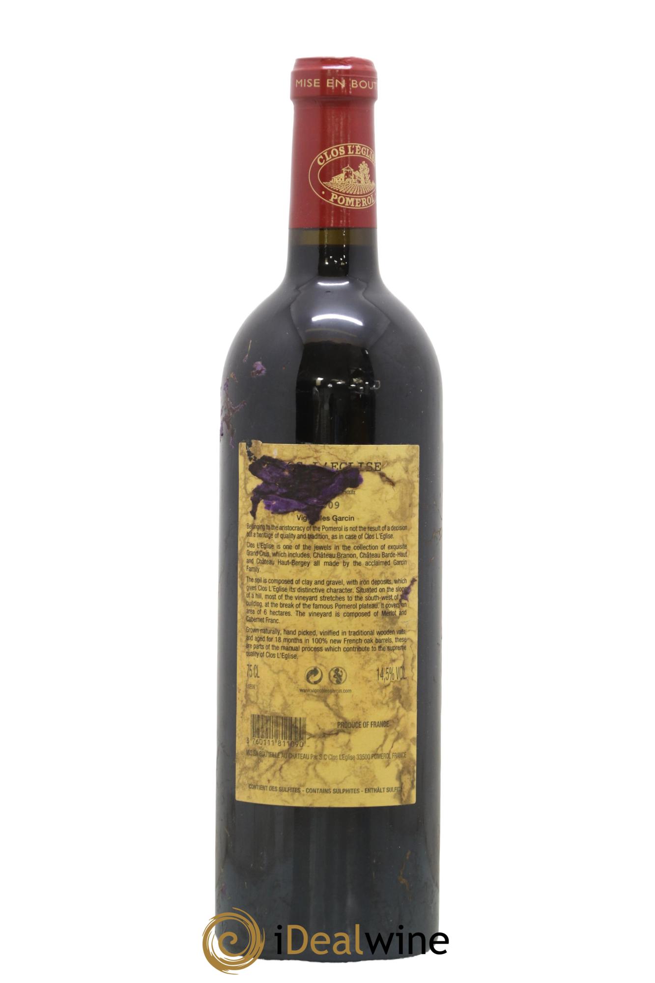 Clos l'Eglise 2009 - Posten von 1 Flasche - 1