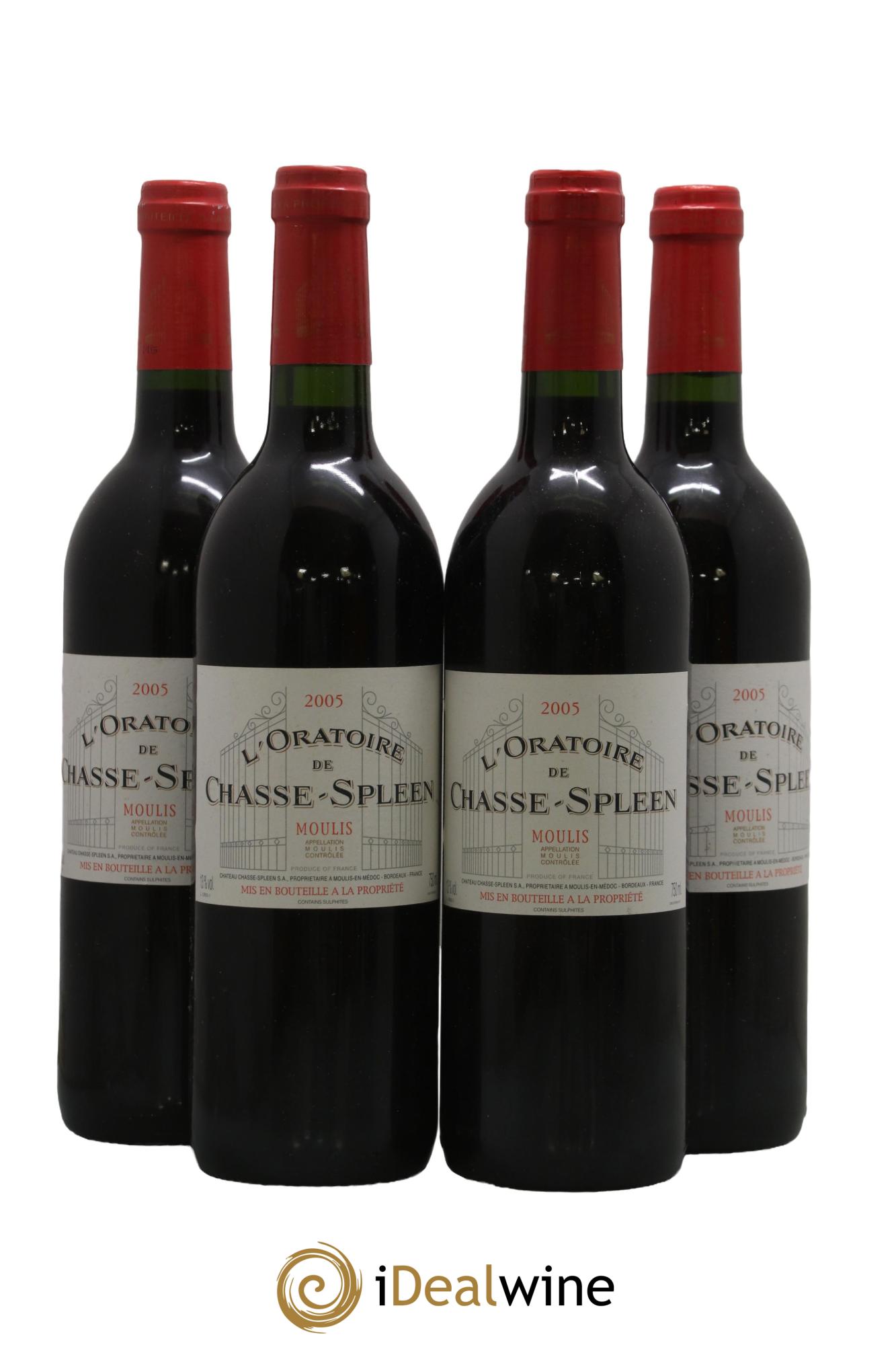 Oratoire de Chasse Spleen Second Vin 2005 - Lot de 4 bouteilles - 0