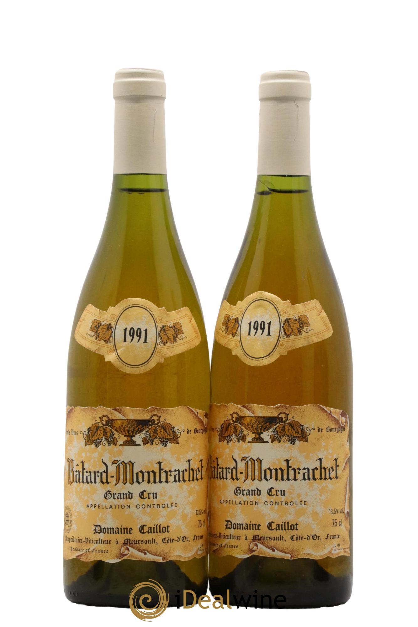 Bâtard-Montrachet Grand Cru Domaine Caillot 1991 - Lot de 2 bouteilles - 0