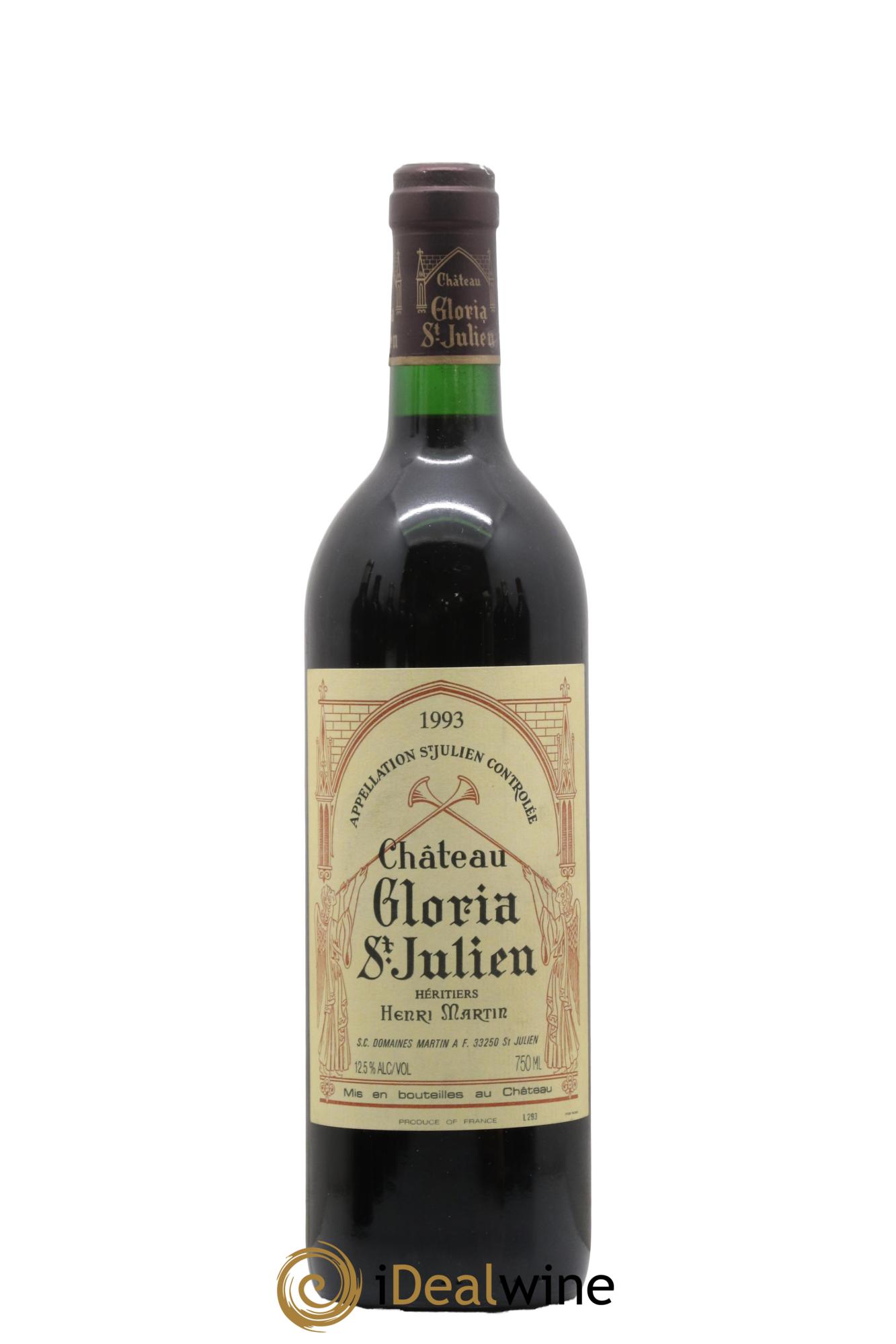 Château Gloria 1993 - Lot de 1 bouteille - 0