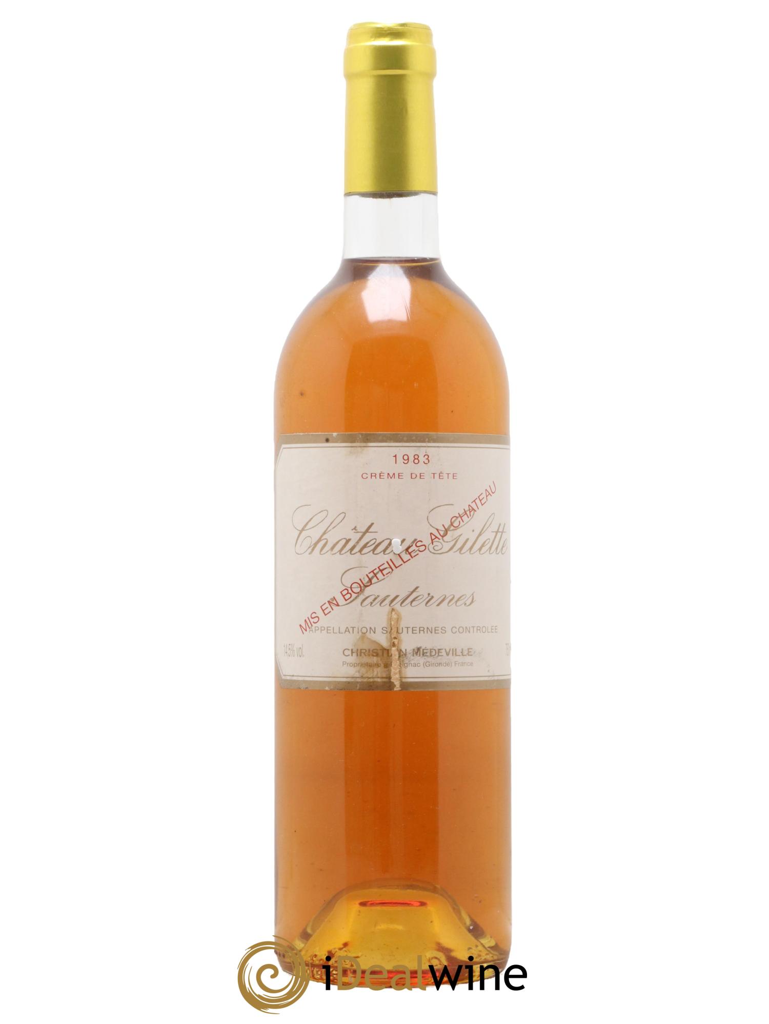 Château Gilette - Crème de Tête Grande Réserve 1983 - Lotto di 1 bottiglia - 0