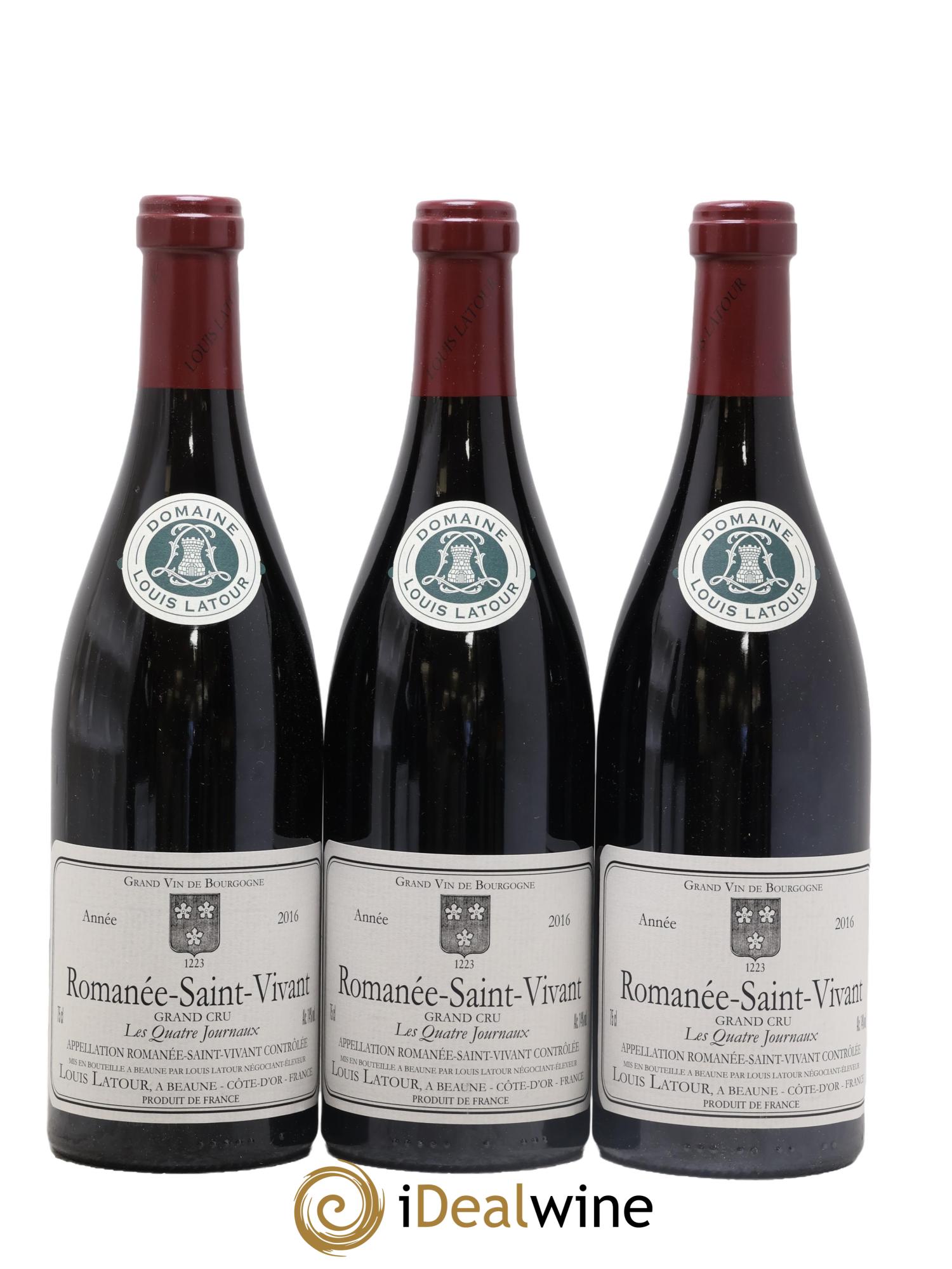 Romanée-Saint-Vivant Grand Cru Les Quatre Journaux Louis Latour 2016 - Lot de 6 bouteilles - 1