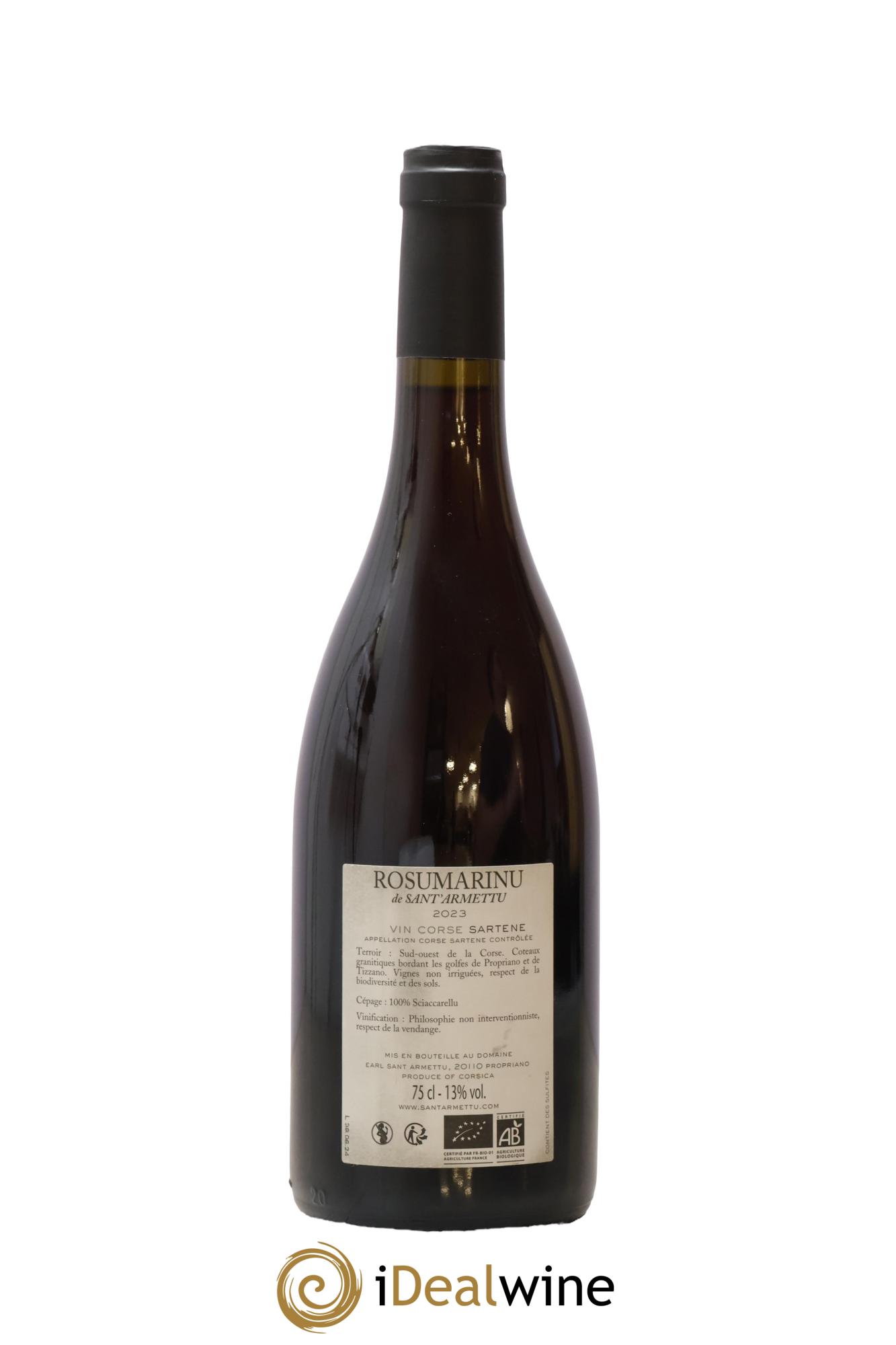 Sartène Rosumarinu Sant Armettu (Domaine) 2023 - Lot de 1 bouteille - 1