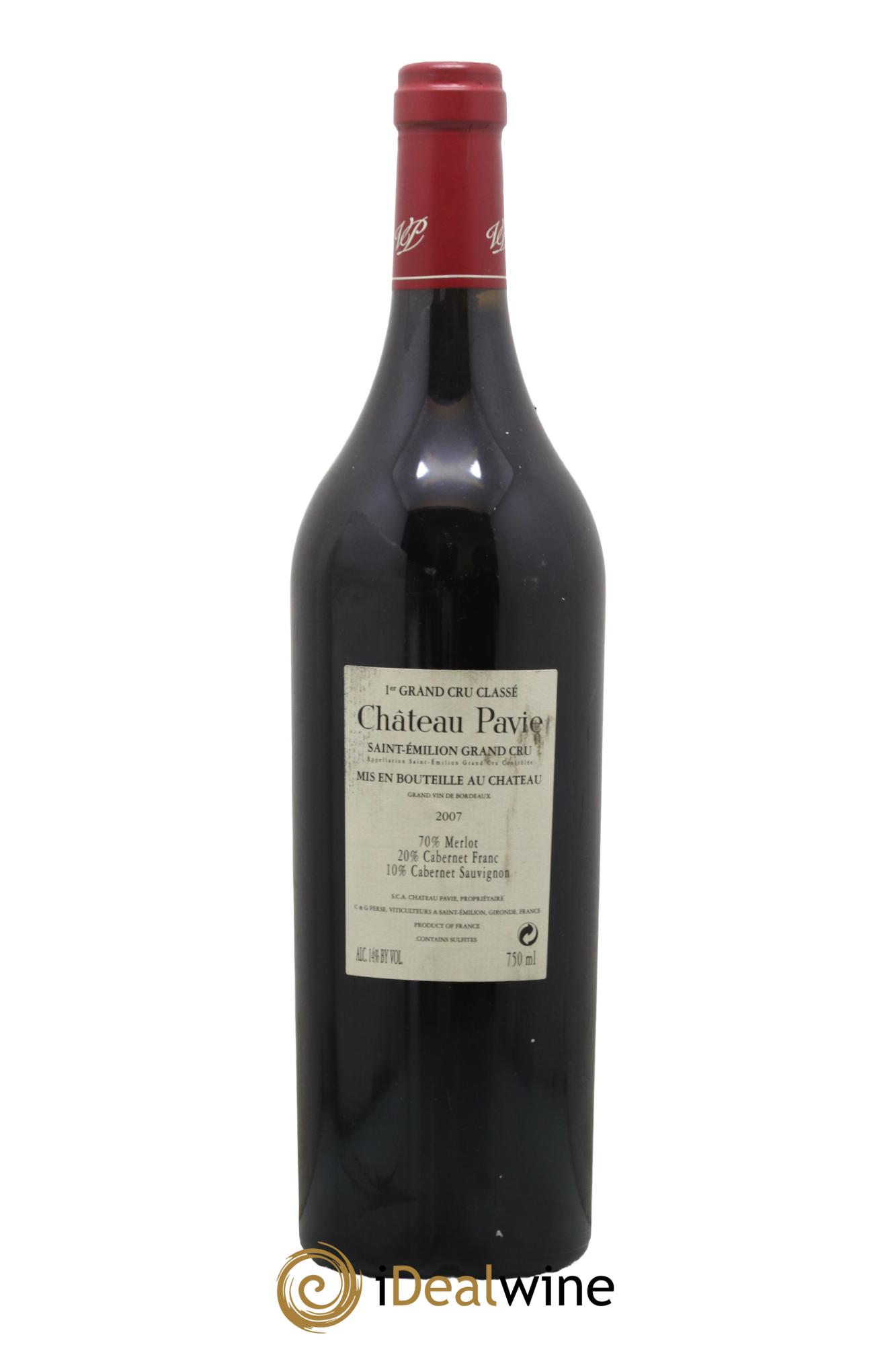 Château Pavie 1er Grand Cru Classé A 2007 - Lotto di 1 bottiglia - 1