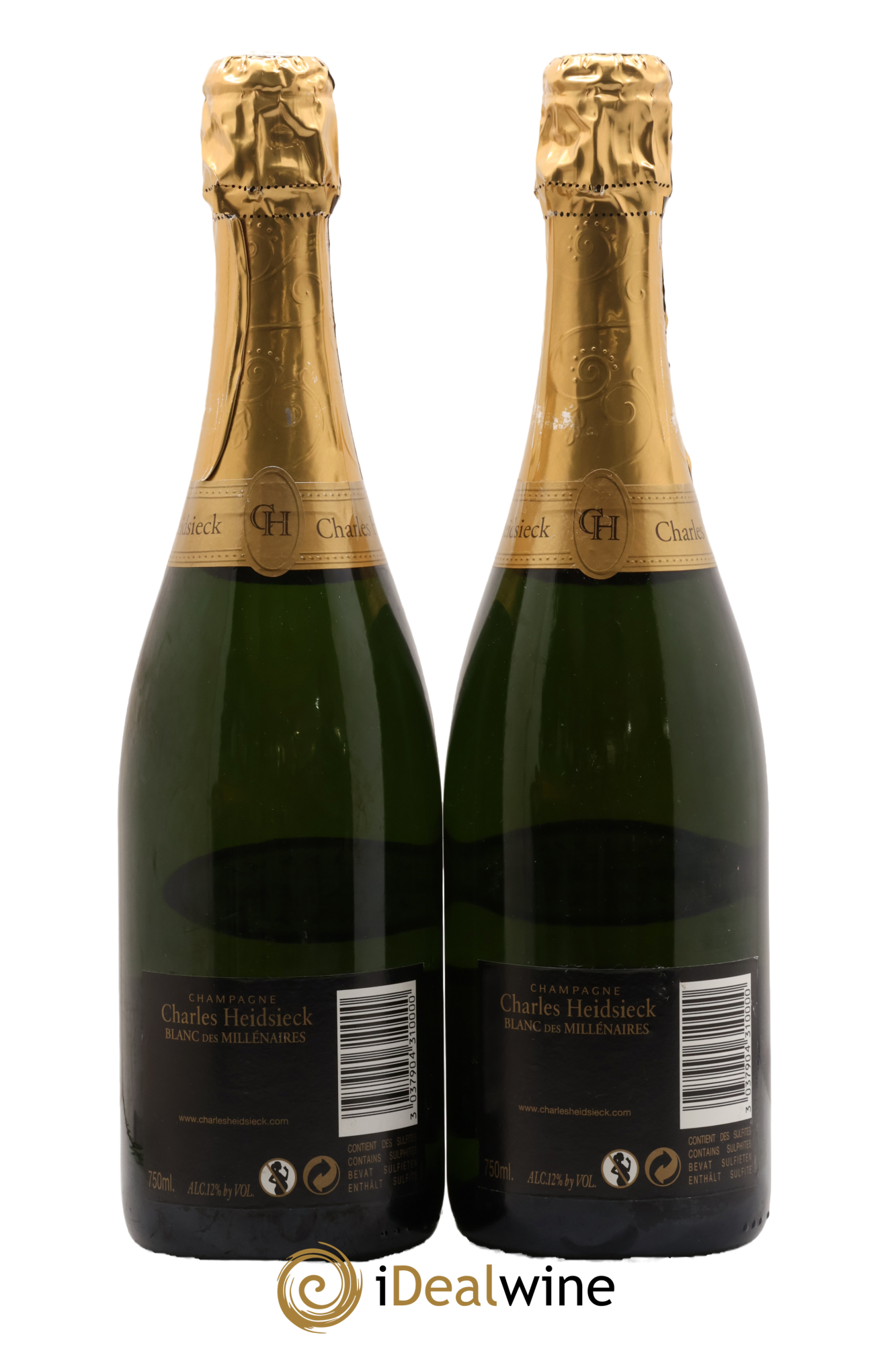 Blanc de Blancs Blanc des Millénaires Brut Charles Heidsieck 1995 - Posten von 2 Flaschen - 1