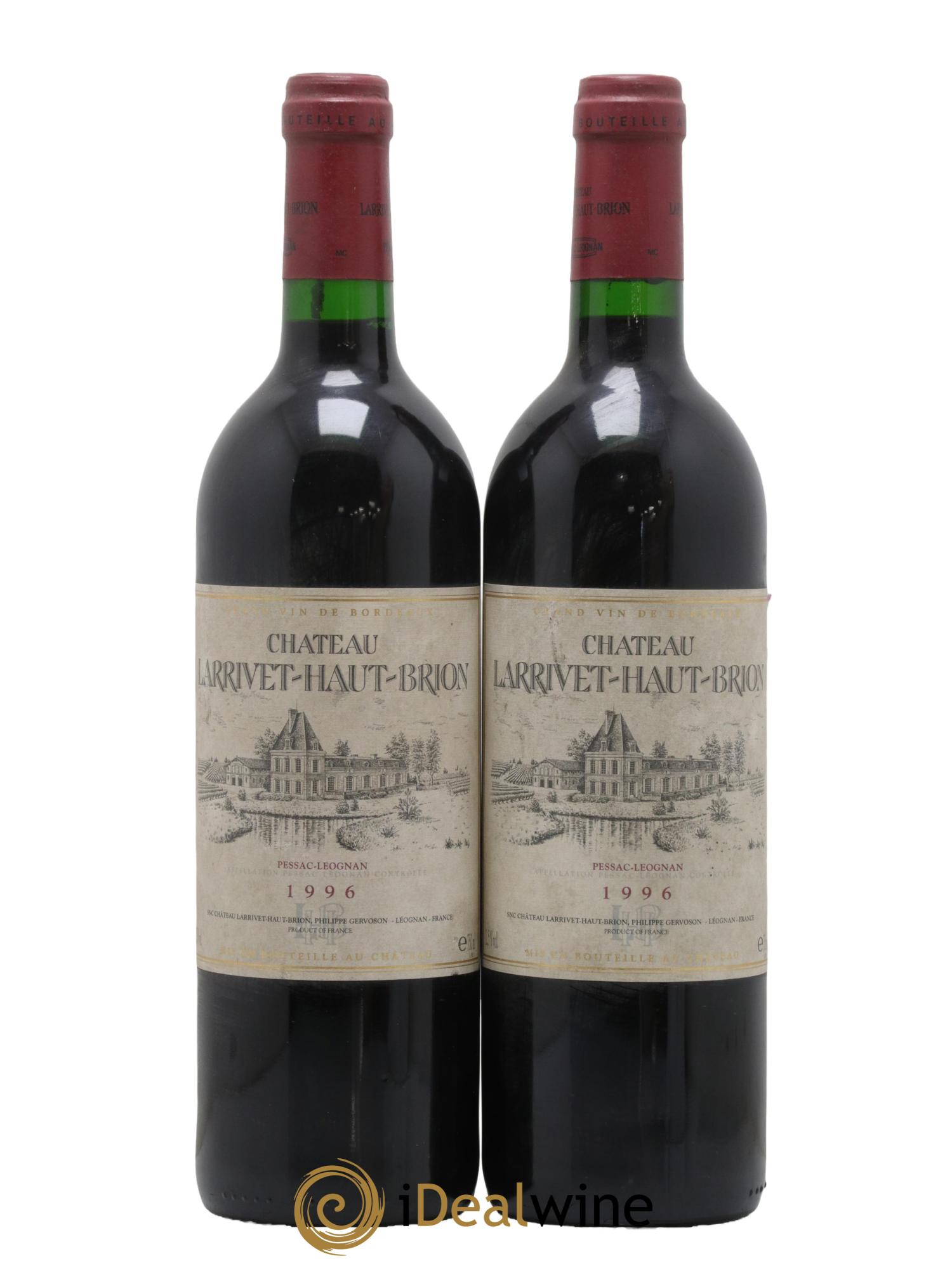 Château Larrivet Haut-Brion 1996 - Lot de 2 bouteilles - 0