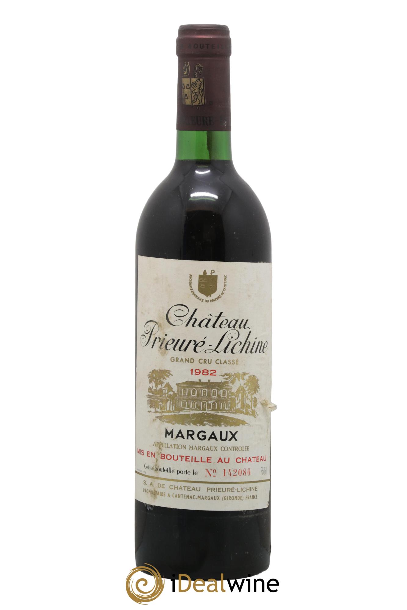 Château Prieuré Lichine 4ème Grand Cru Classé 1982 - Lot de 1 bouteille - 0