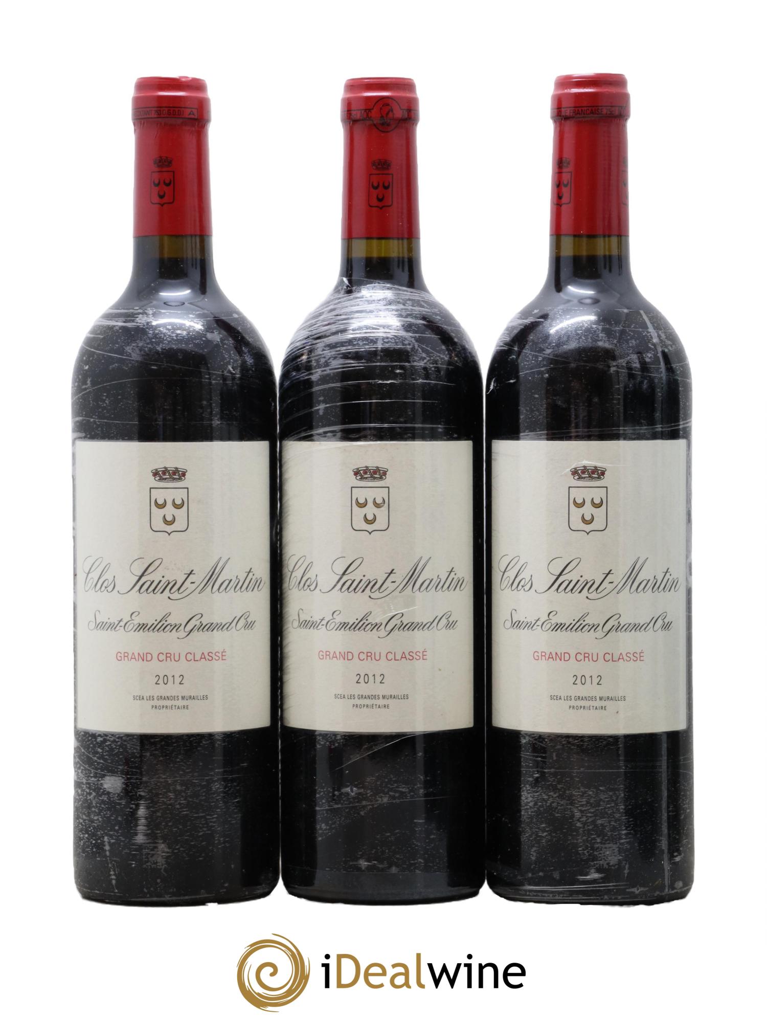 Clos Saint Martin Grand Cru Classé 2012 - Lot de 3 bouteilles - 0