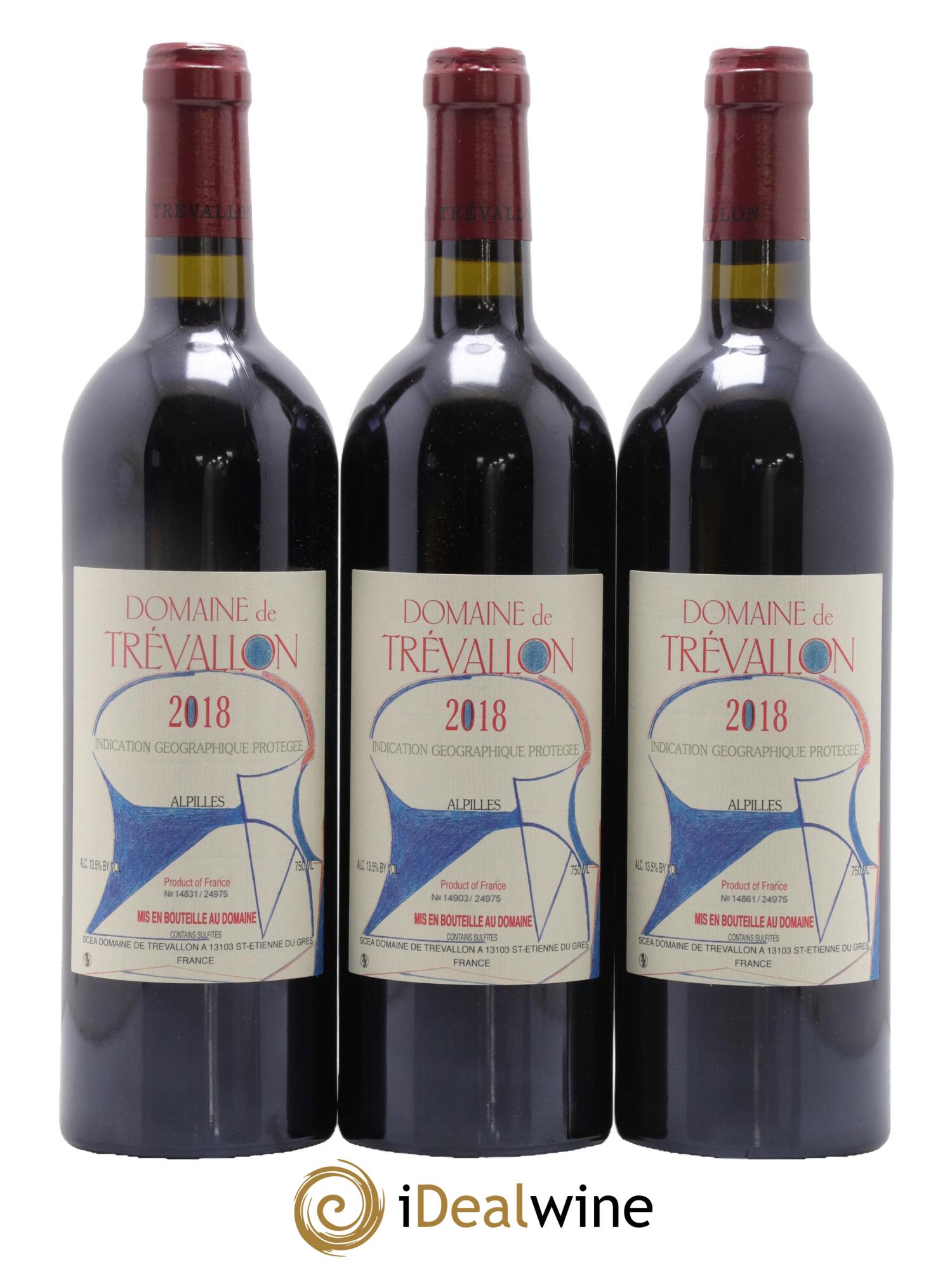 Alpilles Trévallon (Domaine de) Eloi Dürrbach 2018 - Lot de 3 bouteilles - 0
