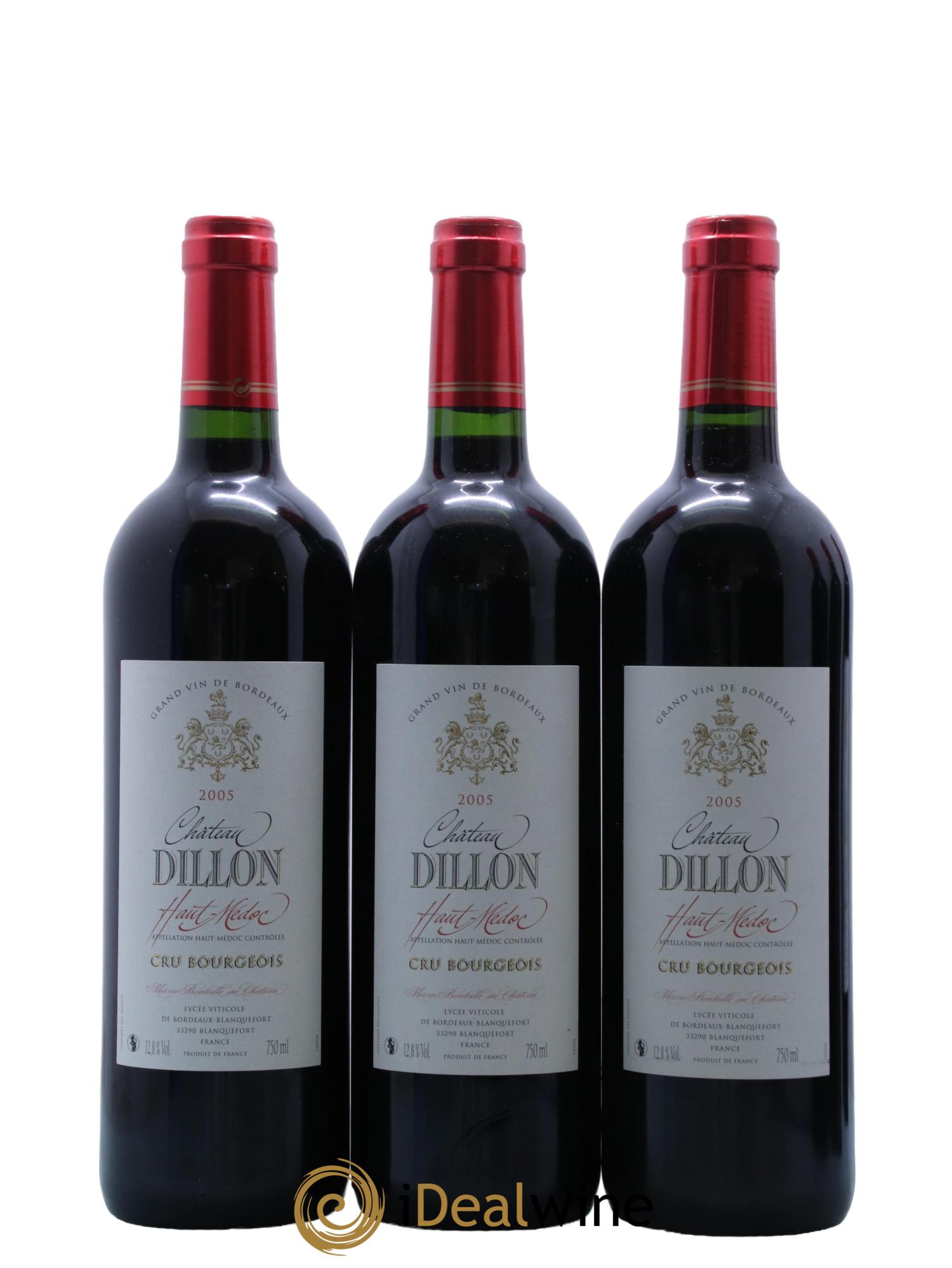 Château Dillon Cru Bourgeois  2005 - Lot of 6 bottles - 1