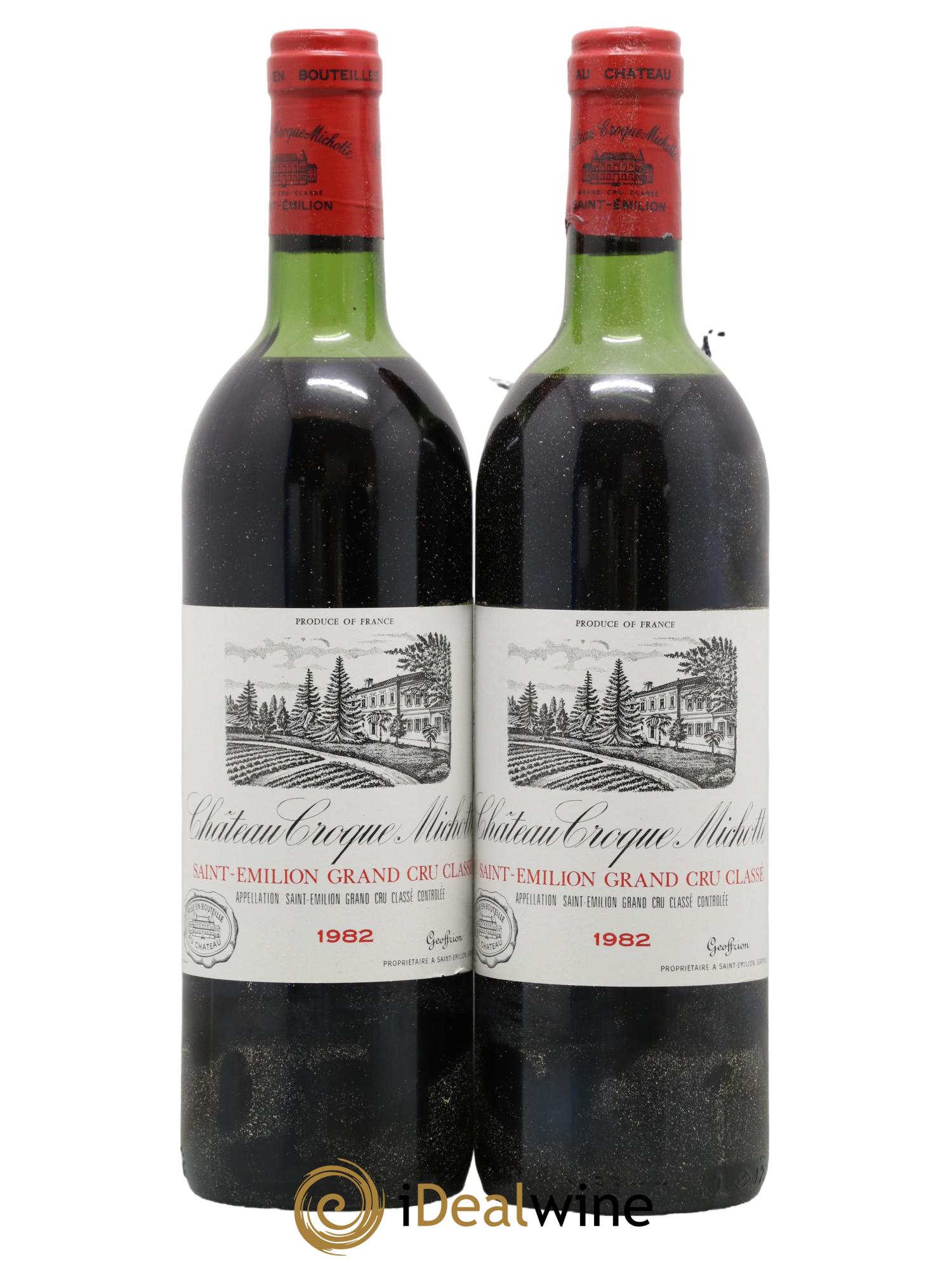 Château Croque Michotte 1982 - Lot de 2 bouteilles - 0