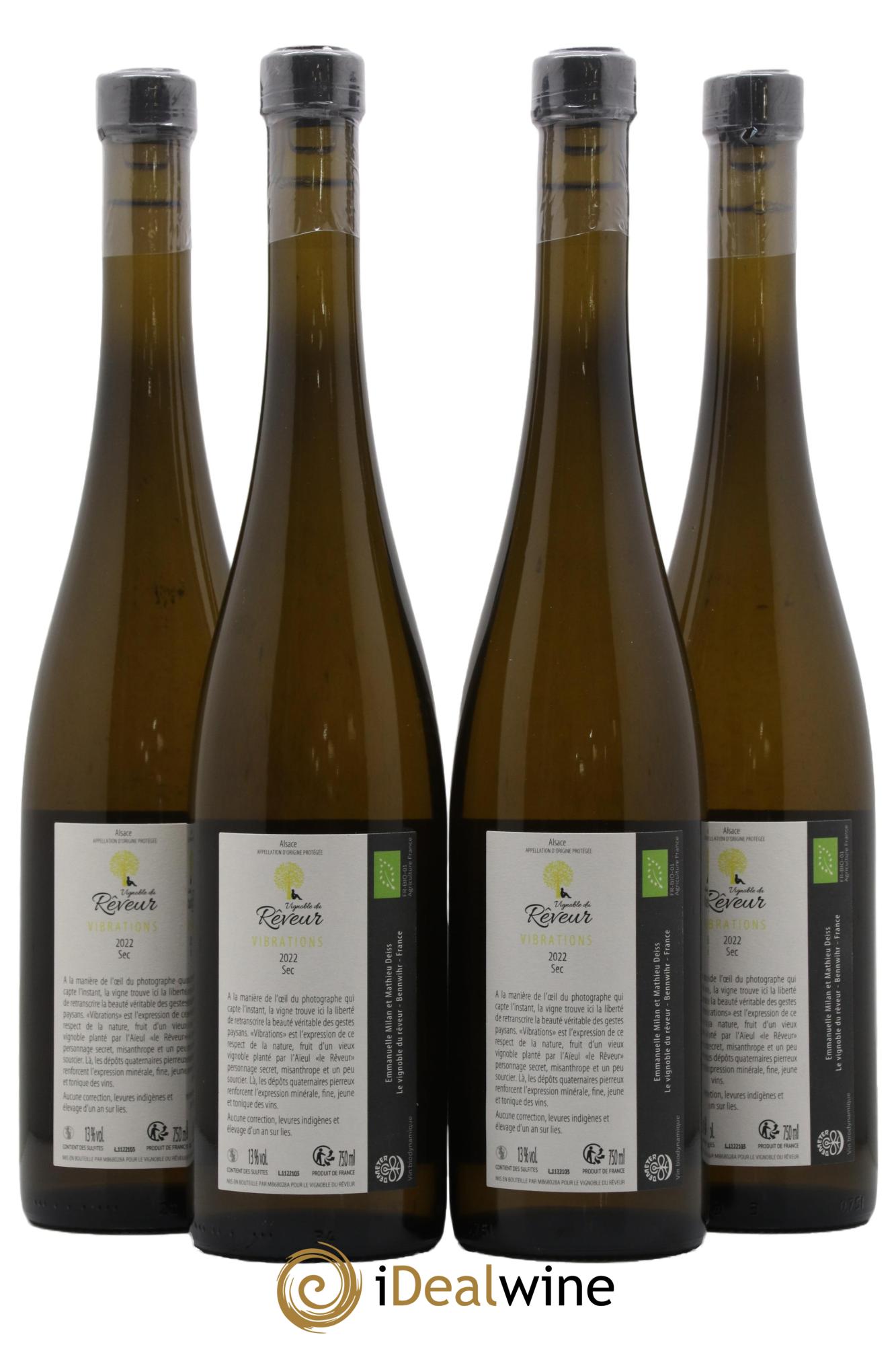 Alsace Vibrations Vignoble du Rêveur 2022 - Lot de 4 bouteilles - 1