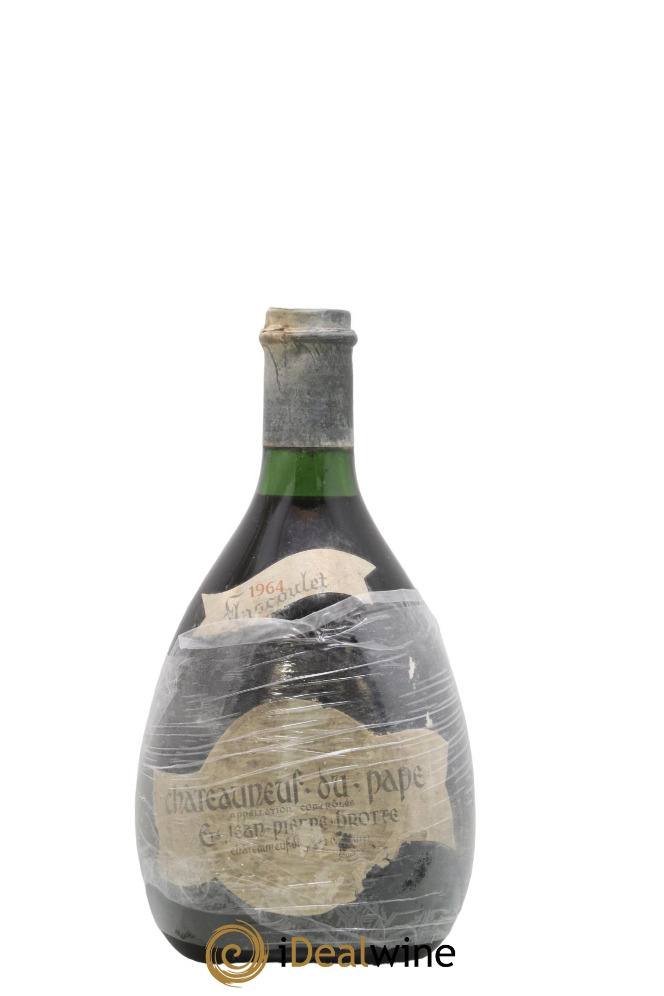 Châteauneuf-du-Pape Flascoulet Jean Pierre Brotte 1964 - Lot de 1 bouteille - 0