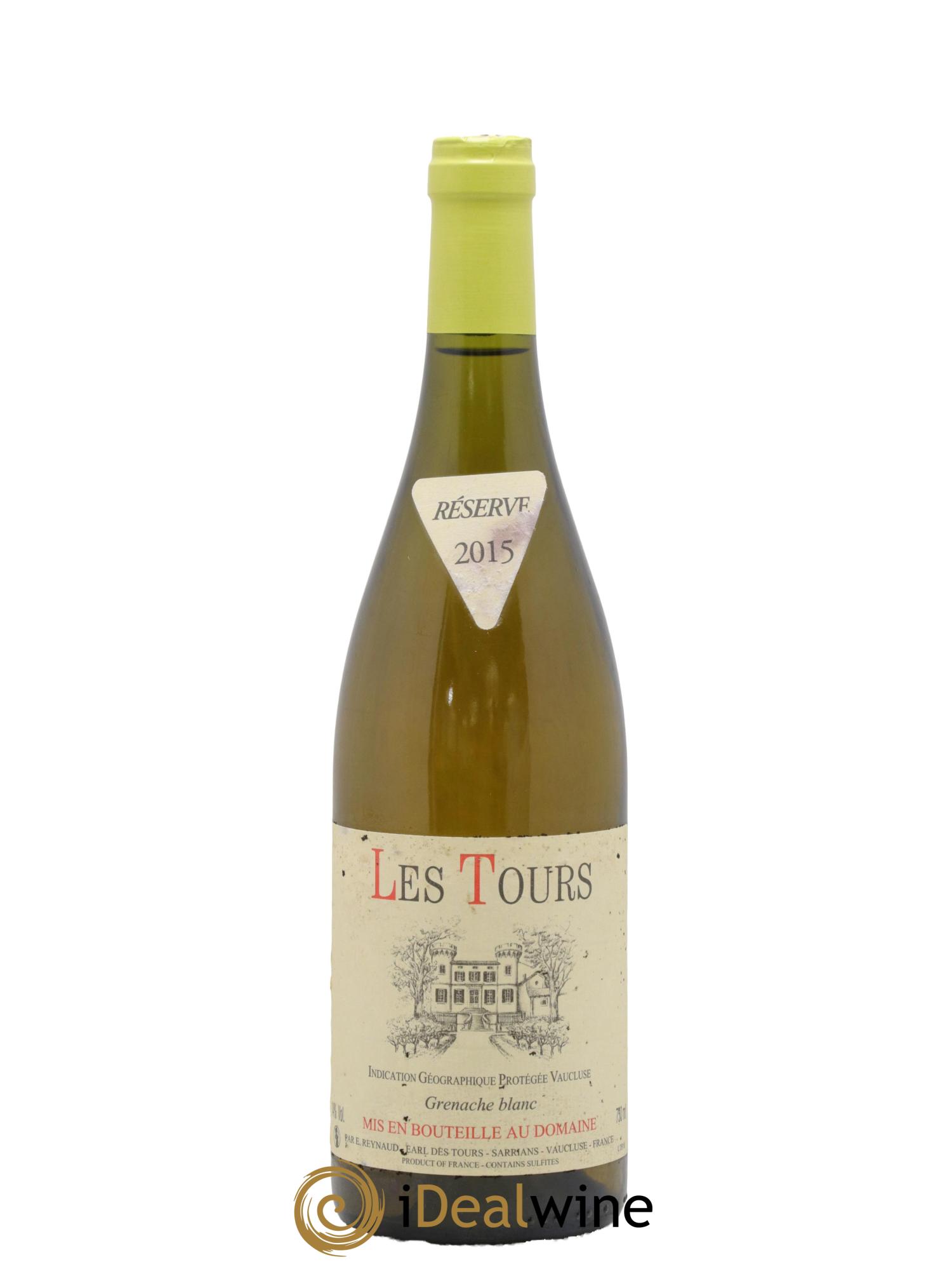 IGP Vaucluse (Vin de Pays de Vaucluse) Les Tours Grenache Blanc Emmanuel Reynaud 2015 - Lot of 1 bottle - 0