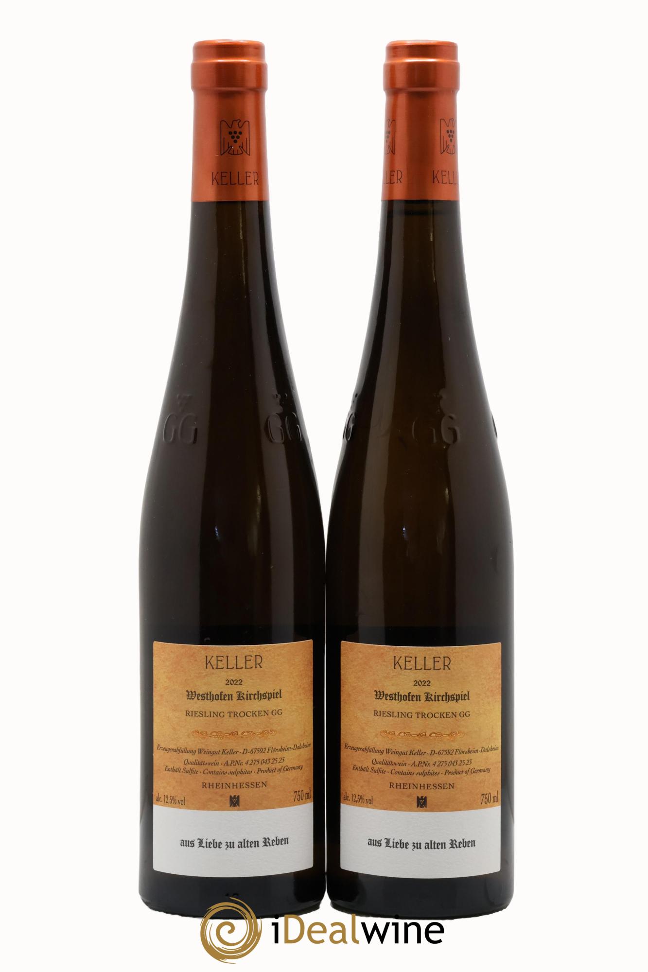 Riesling Trocken Westhofen Kirchspiel Keller GG 2022 - Lot of 2 bottles - 1