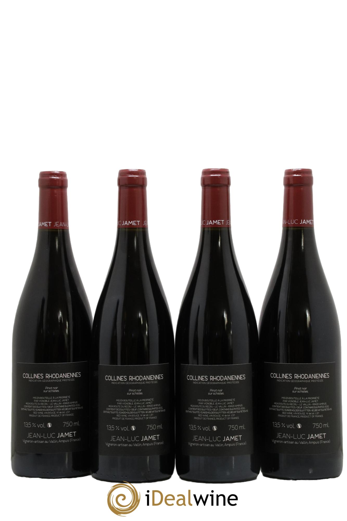 Collines Rhodaniennes Schistes Pinot Noir Jean-Luc Jamet 2022 - Lot de 4 bouteilles - 1