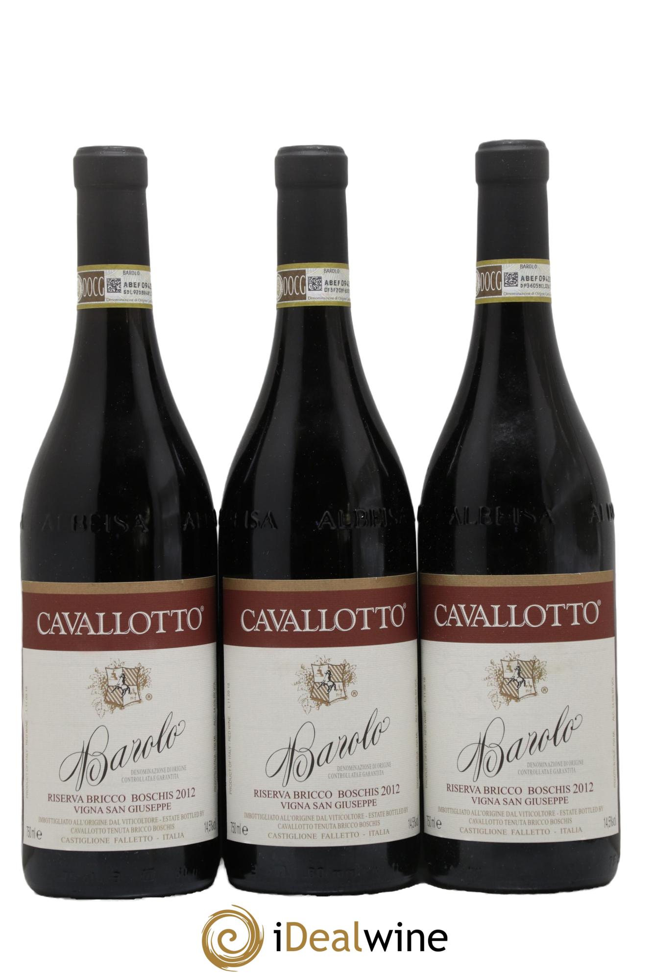 Barolo DOCG Riserva Bricco Boschis Vigna San Giuseppe Cavallotto 2012 - Posten von 3 Flaschen - 0