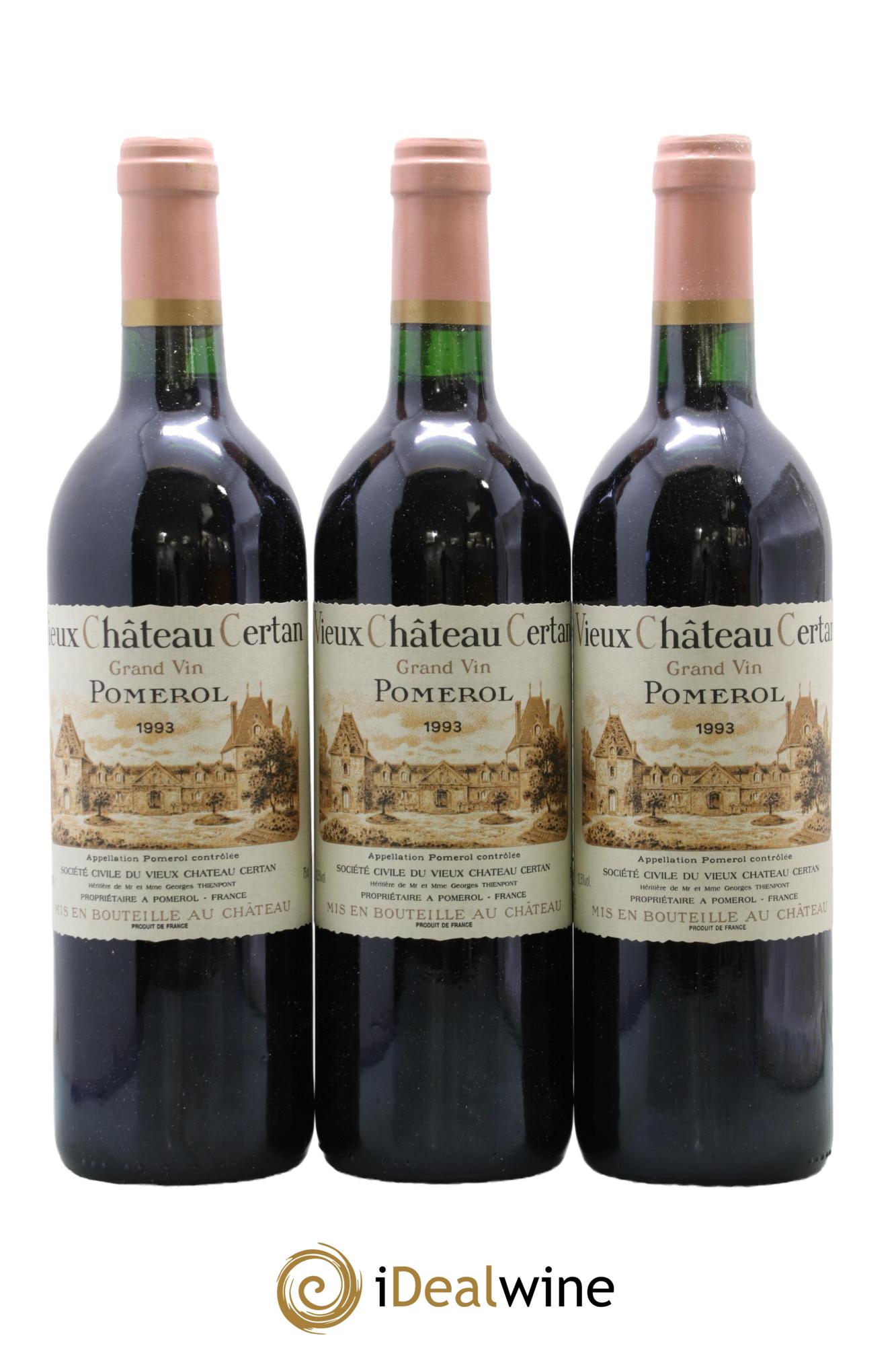 Vieux Château Certan 1993 - Lotto di 3 bottiglie - 0