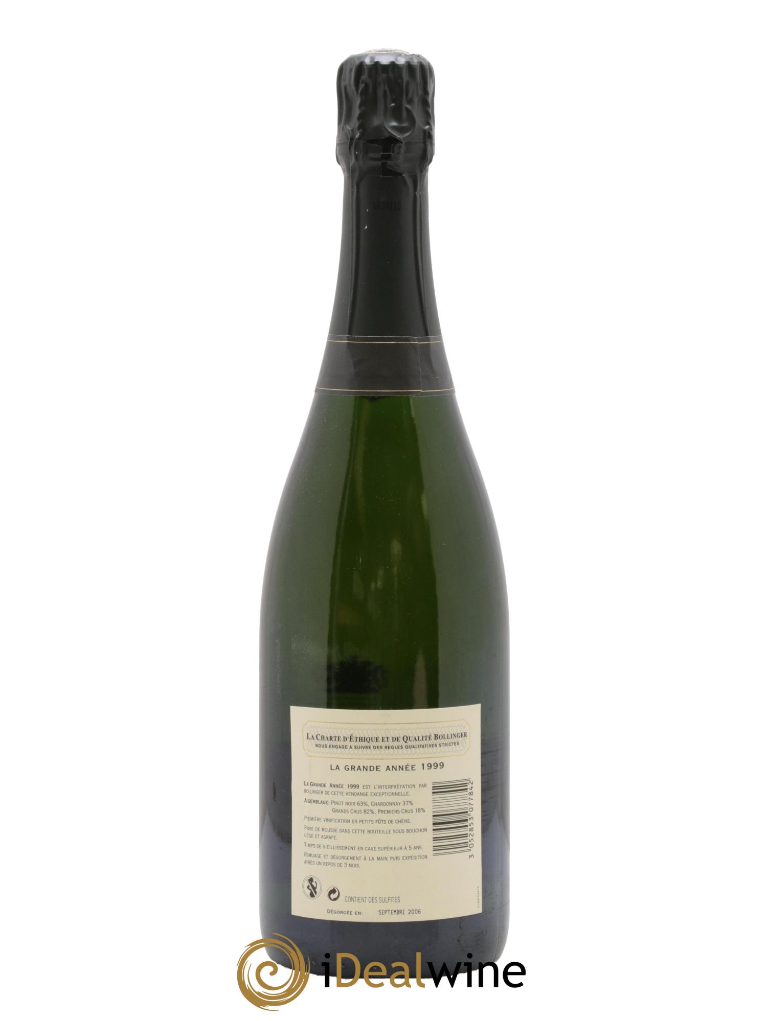 Grande Année Brut Bollinger 1999 - Posten von 1 Flasche - 1