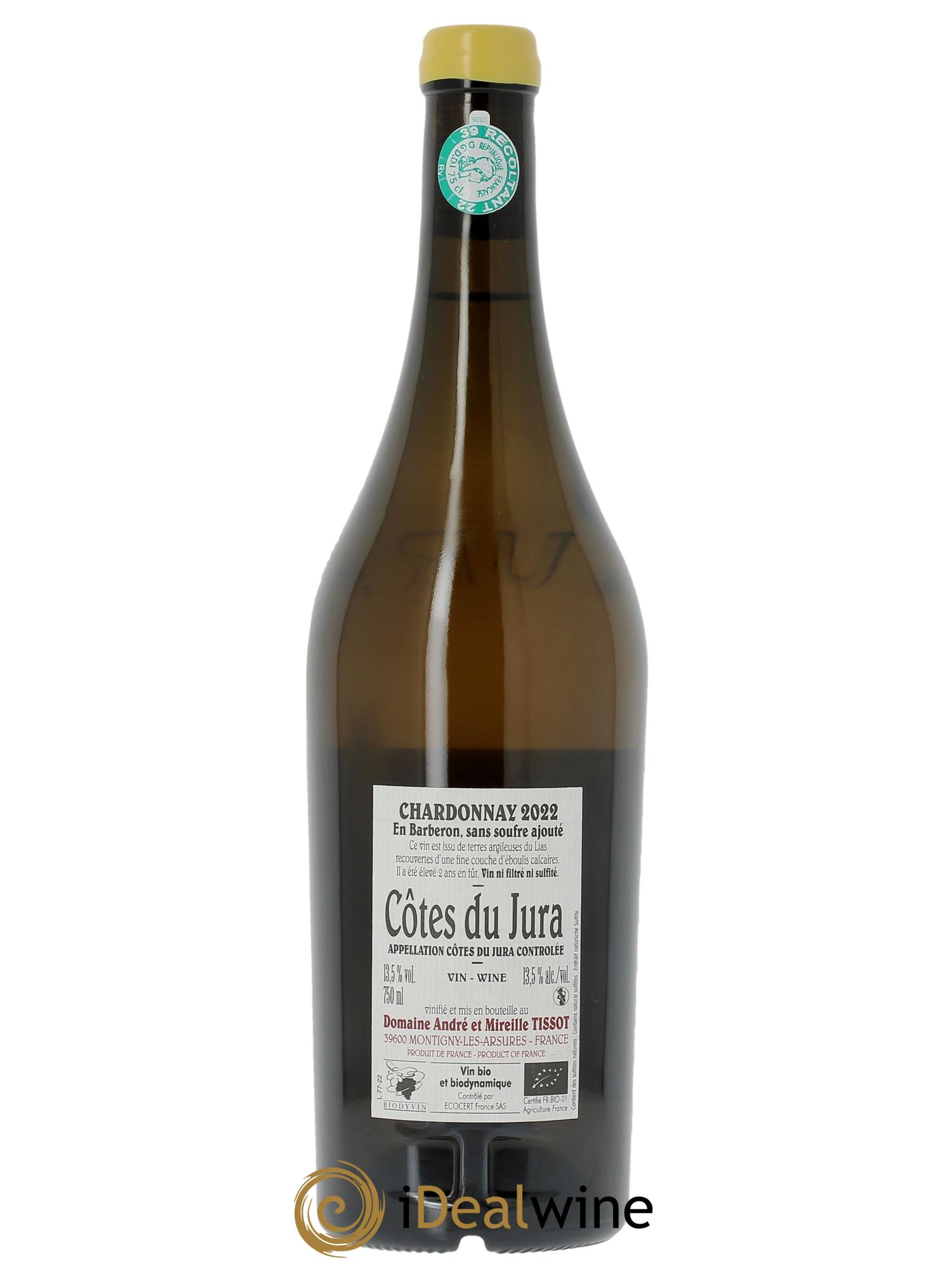 Côtes du Jura En Barberon Bénédicte et Stéphane Tissot  2022 - Lot of 1 bottle - 1