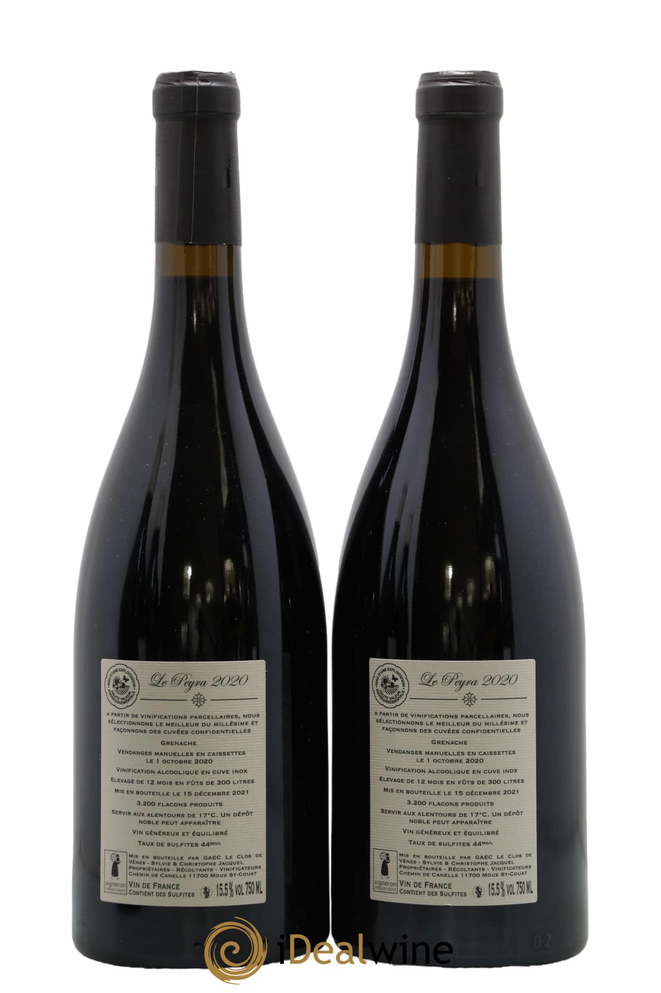 Vin de France Cuvée Le Peyra Domaine Clos de Vènes 2020 - Lotto di 2 bottiglie - 1