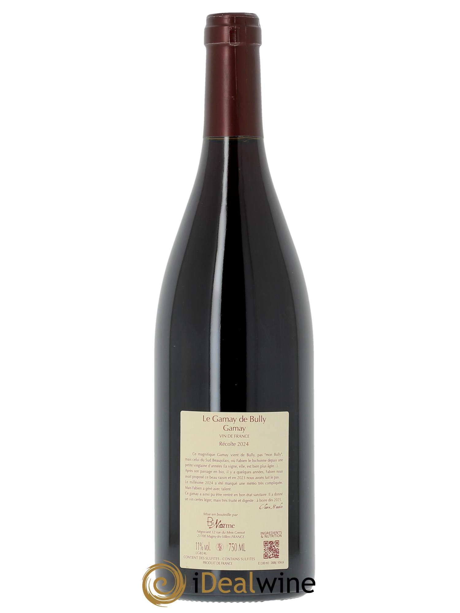 Vin de France Le Gamay de Bully Naudin-Ferrand (Domaine)  2024 - Lot of 1 bottle - 1