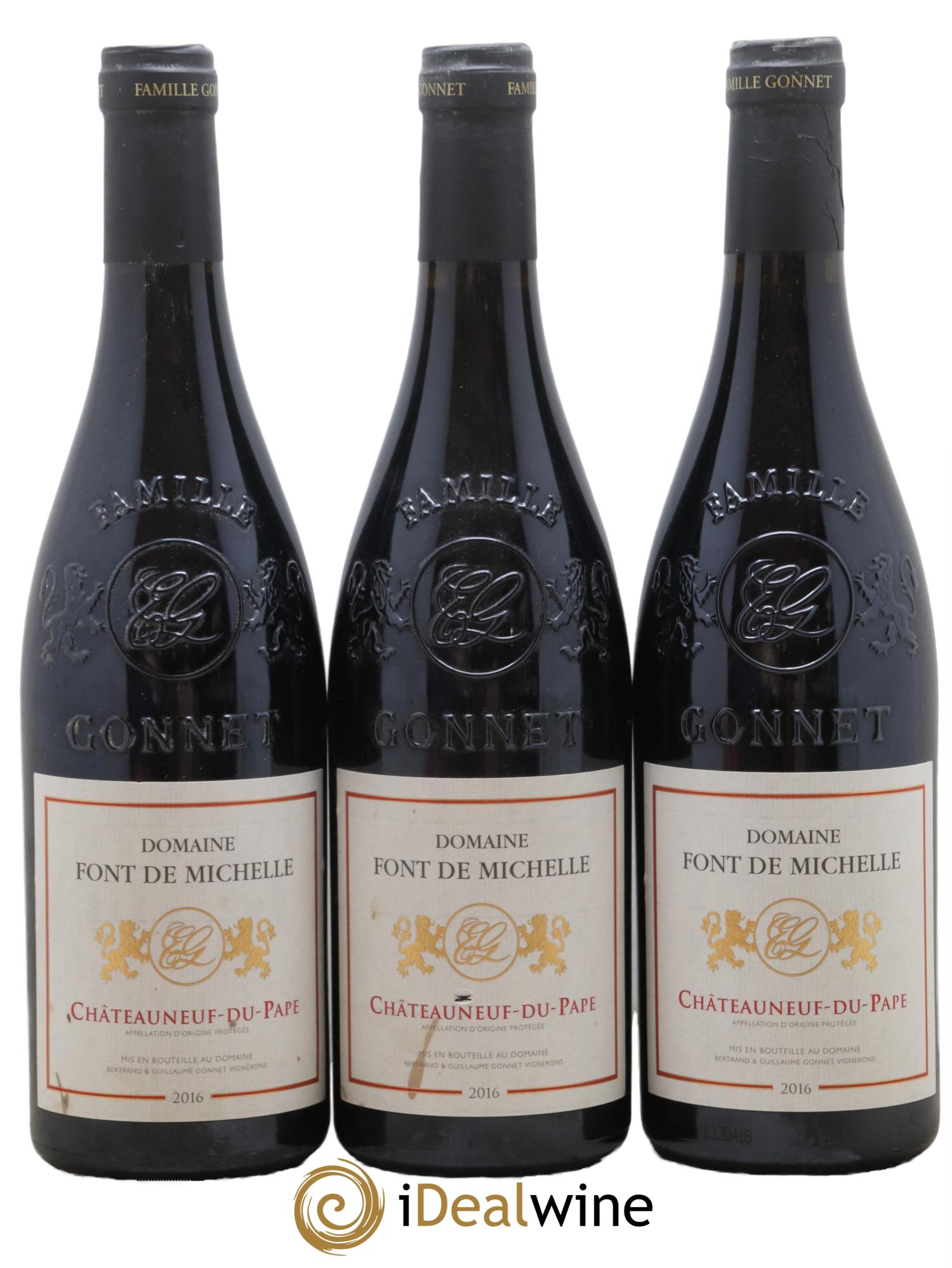 Châteauneuf-du-Pape Domaine Font De Michelle 2016 - Lot de 3 bouteilles - 0