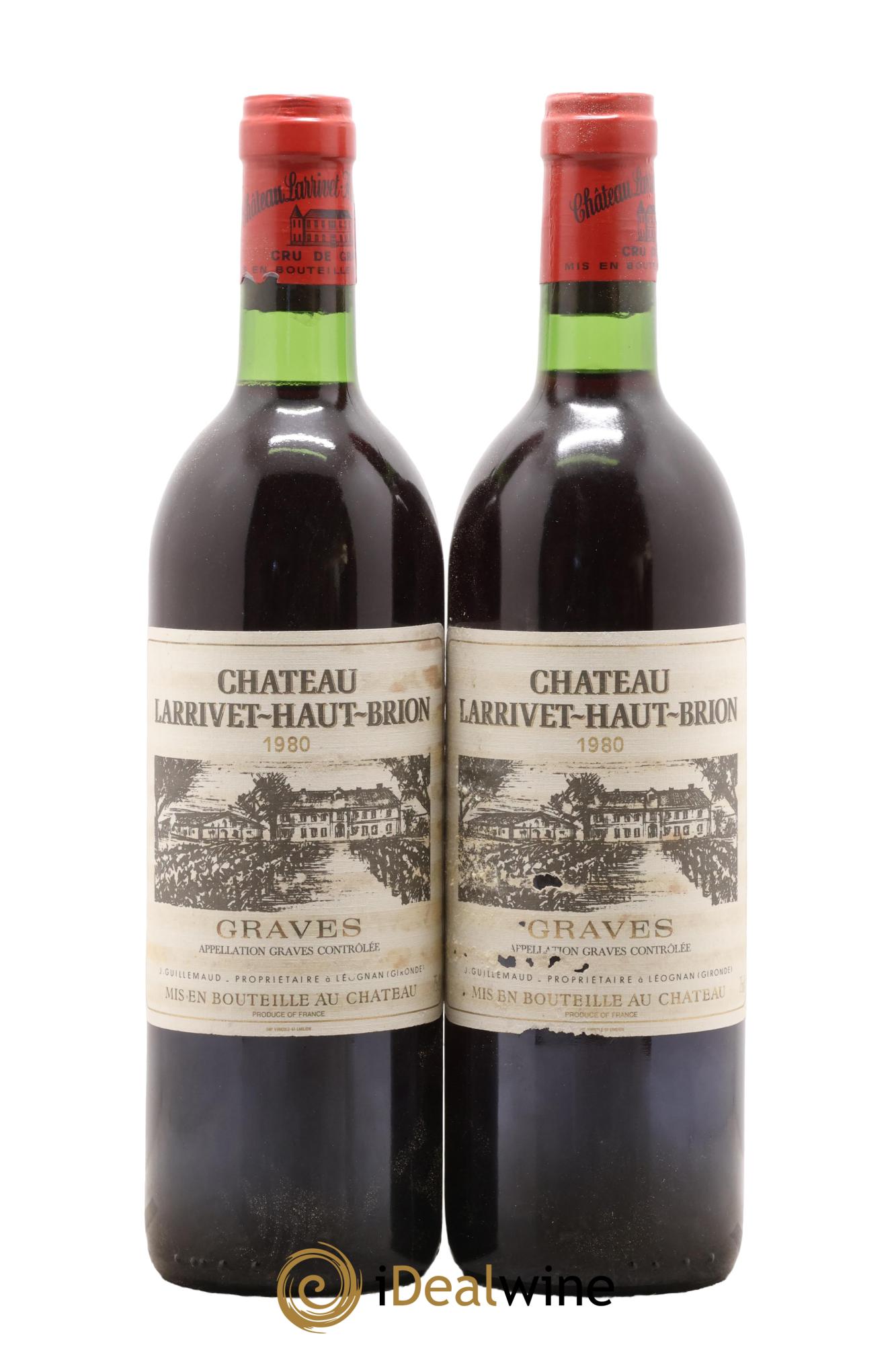 Château Larrivet Haut-Brion 1980 - Posten von 2 Flaschen - 0