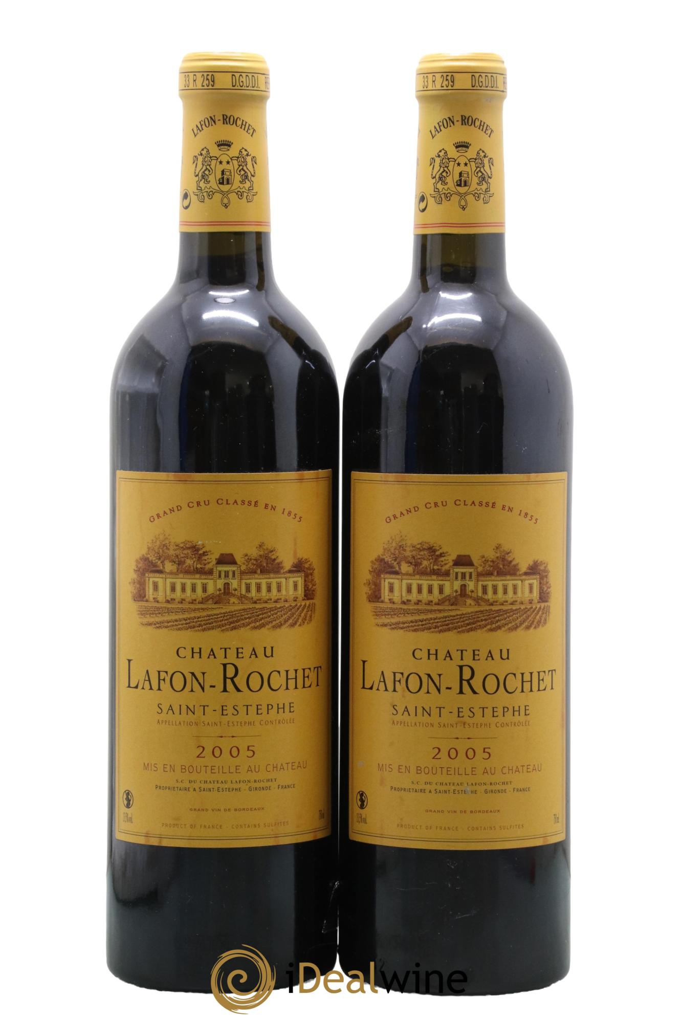 Château Lafon Rochet 4ème Grand Cru Classé 2005 - Lotto di 2 bottiglie - 0
