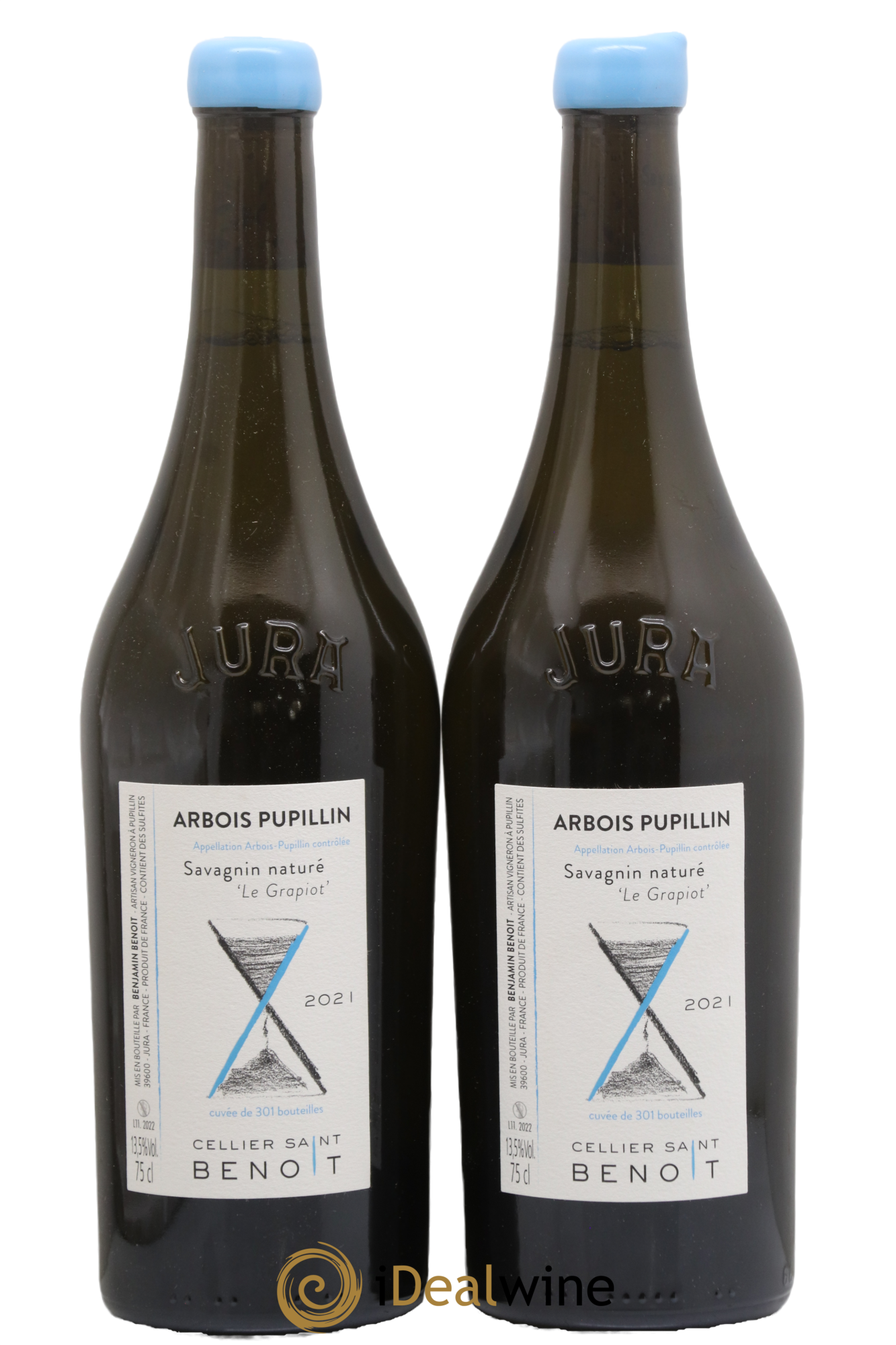 Arbois-Pupillin Le Grapiot Cellier Saint Benoît 2021 - Lot de 2 bouteilles - 0