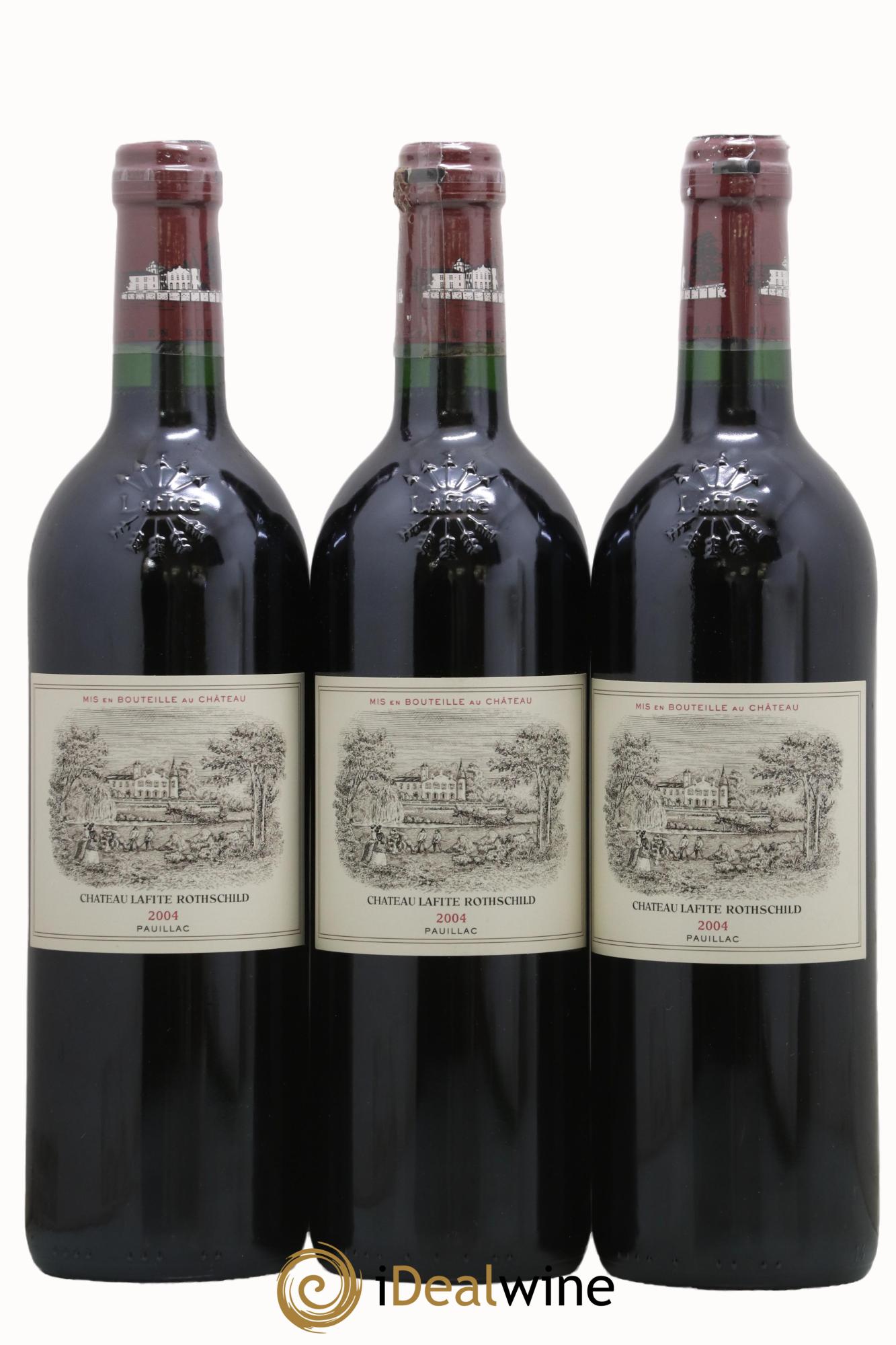 Château Lafite Rothschild 1er Grand Cru Classé 2004 - Lotto di 3 bottiglie - 0