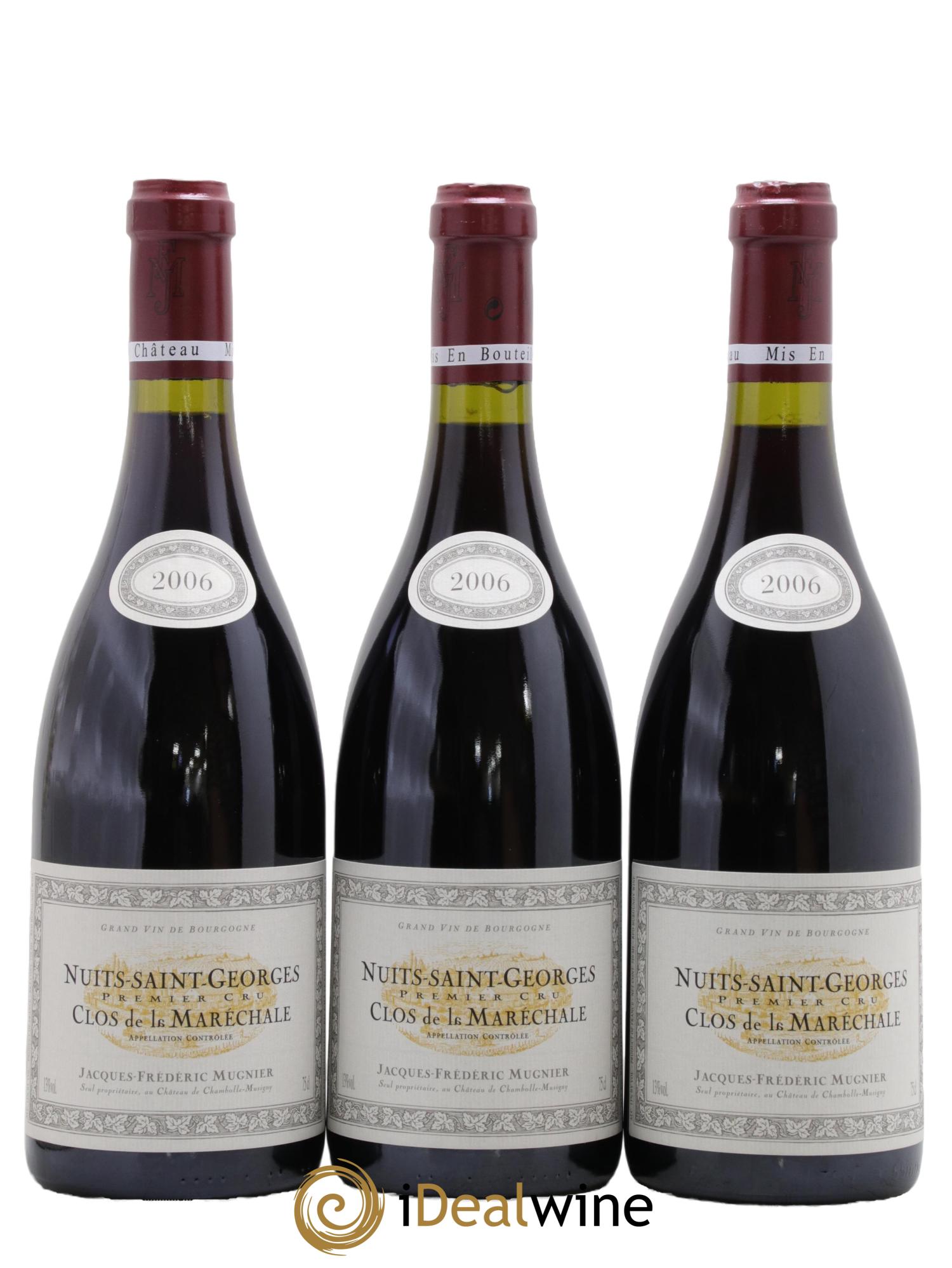 Nuits-Saint-Georges 1er Cru Clos de La Maréchale Jacques-Frédéric Mugnier 2006 - Lot de 3 bouteilles - 0