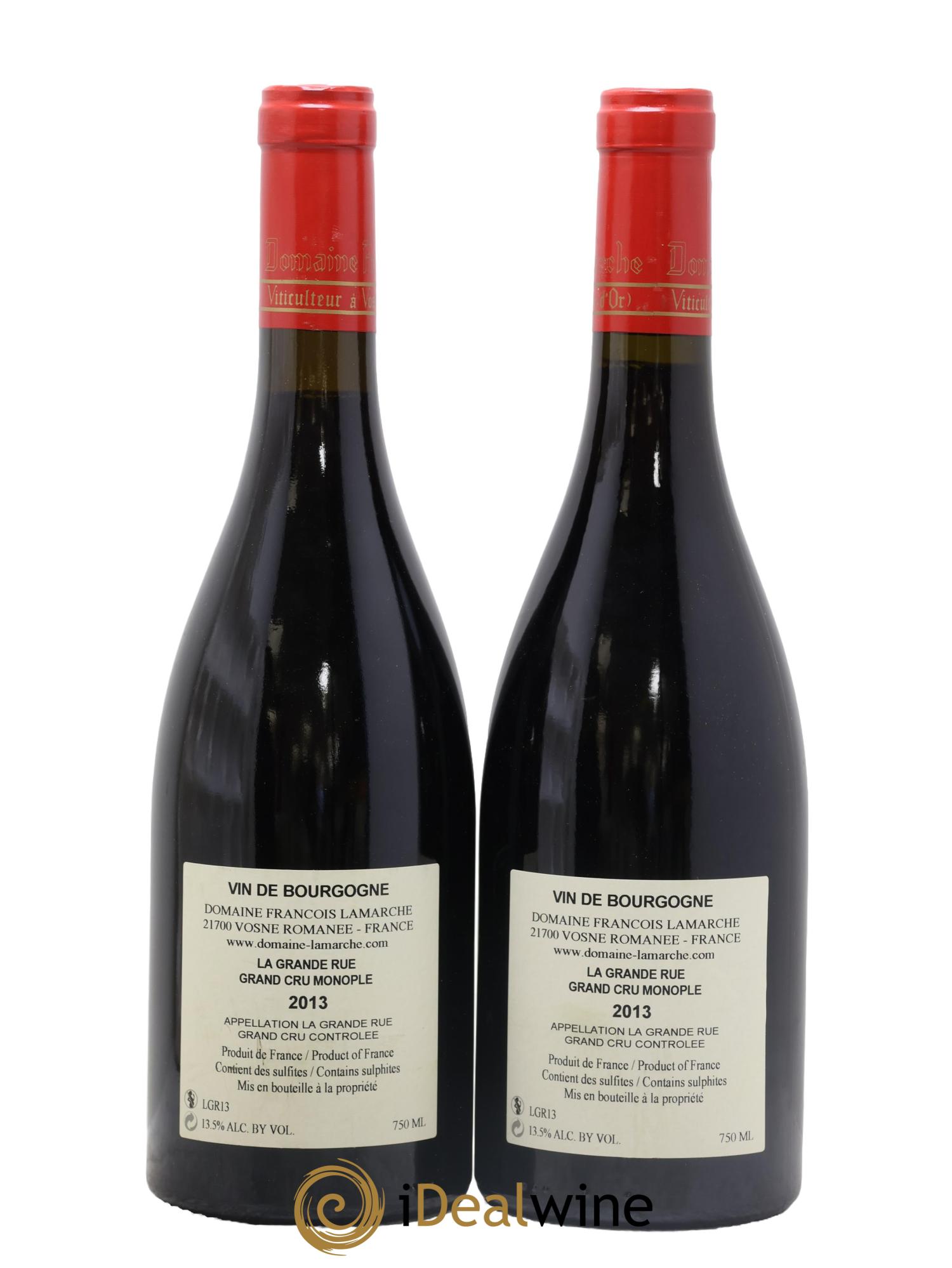 La Grande Rue Grand Cru Lamarche (Domaine) 2013 - Lot de 2 bouteilles - 1