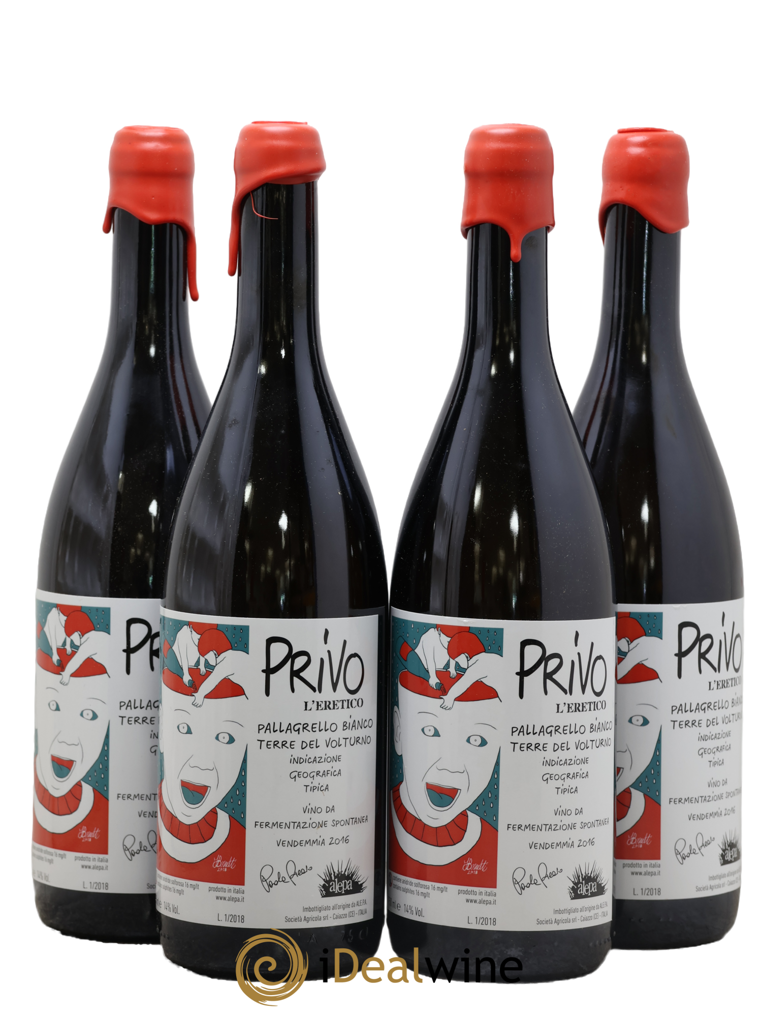 Italie IGP Pallagrello Bianco Privo L'Eretico A.L.E.P.A 2016 - Lot of 4 bottles - 0