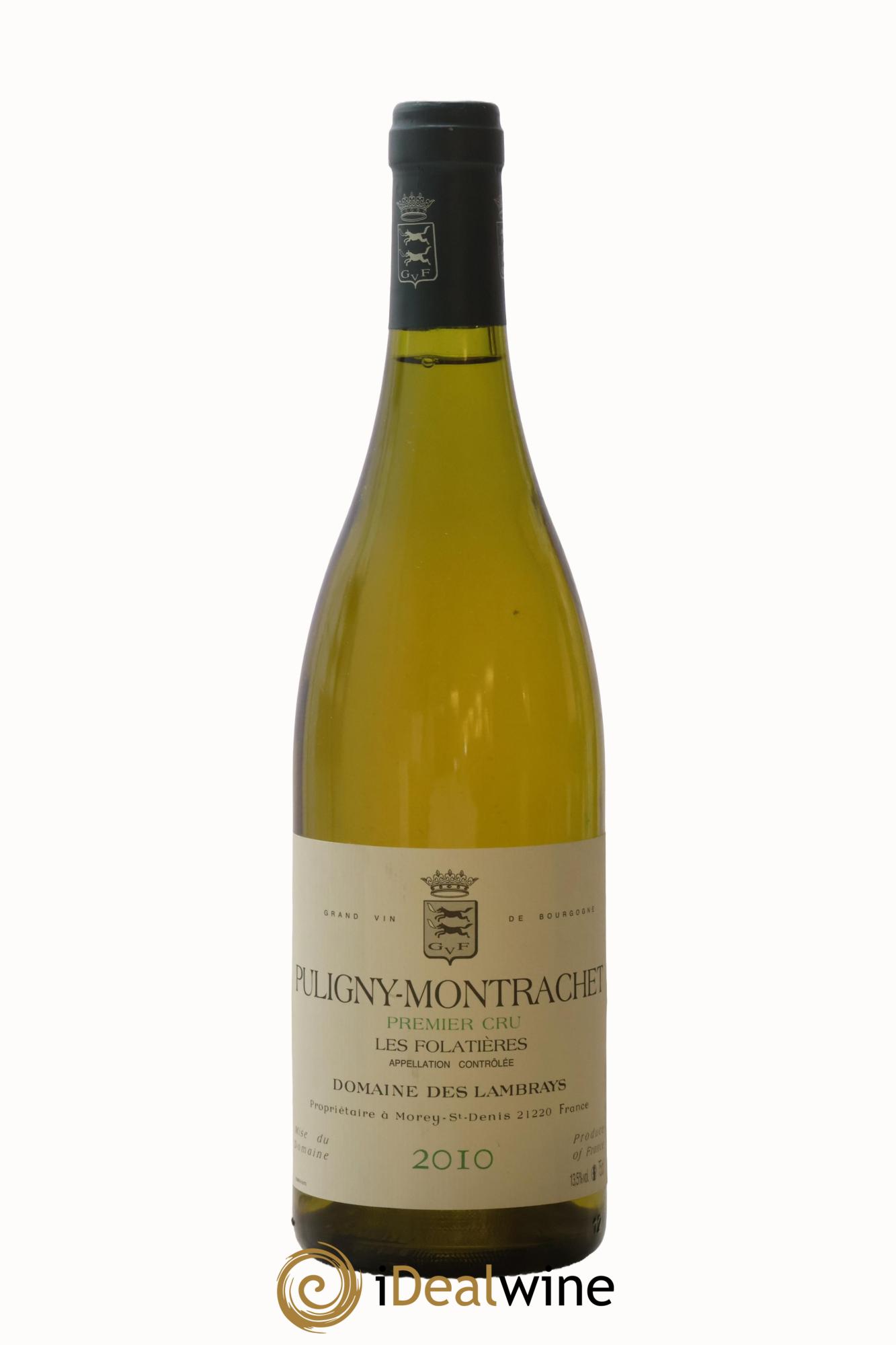 Puligny-Montrachet 1er Cru Les Folatières Domaine des Lambrays 2010 - Lot of 1 bottle - 0