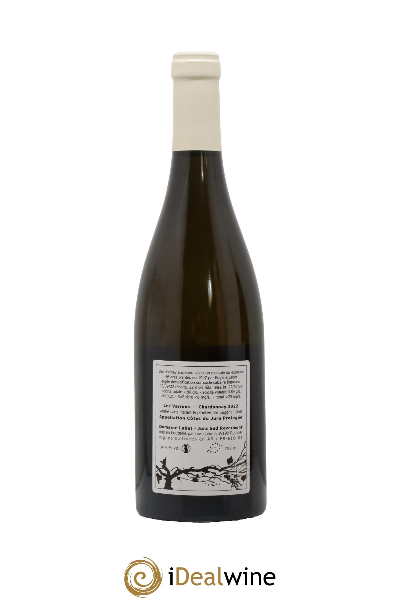 Côtes du Jura Chardonnay Les Varrons Romain - Julien  - Charline Labet 2022 - Posten von 1 Flasche - 1